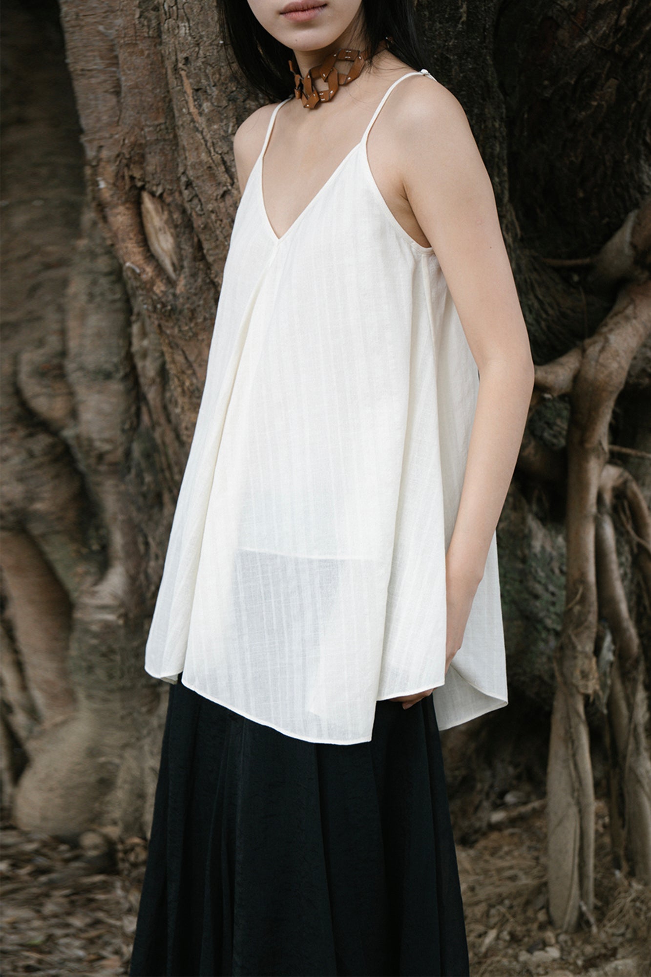 CAIRA Draped Panel Cami Top