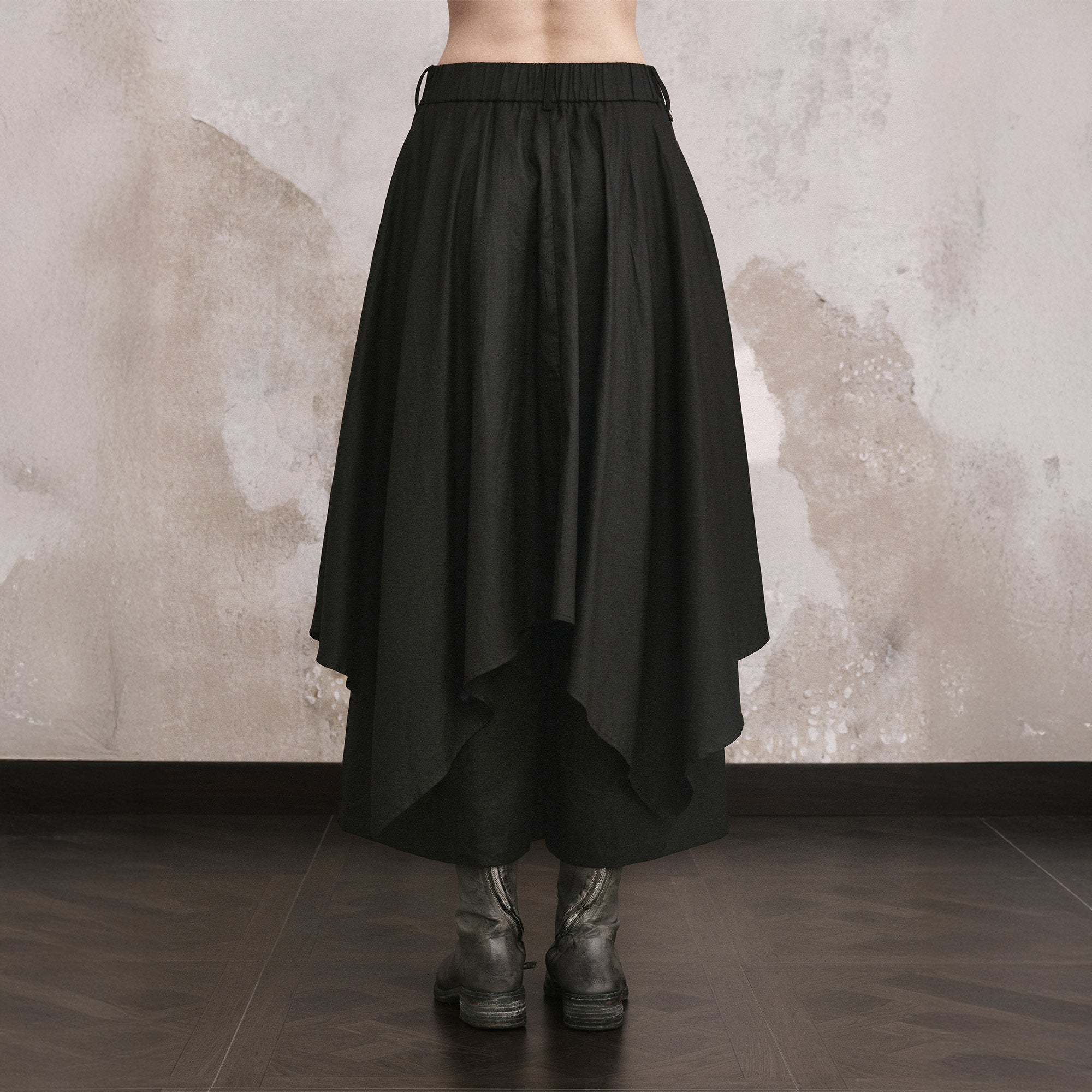 ILNya Nieternite Nifutur Asymmetrical Layered Graphic Skirt Pants