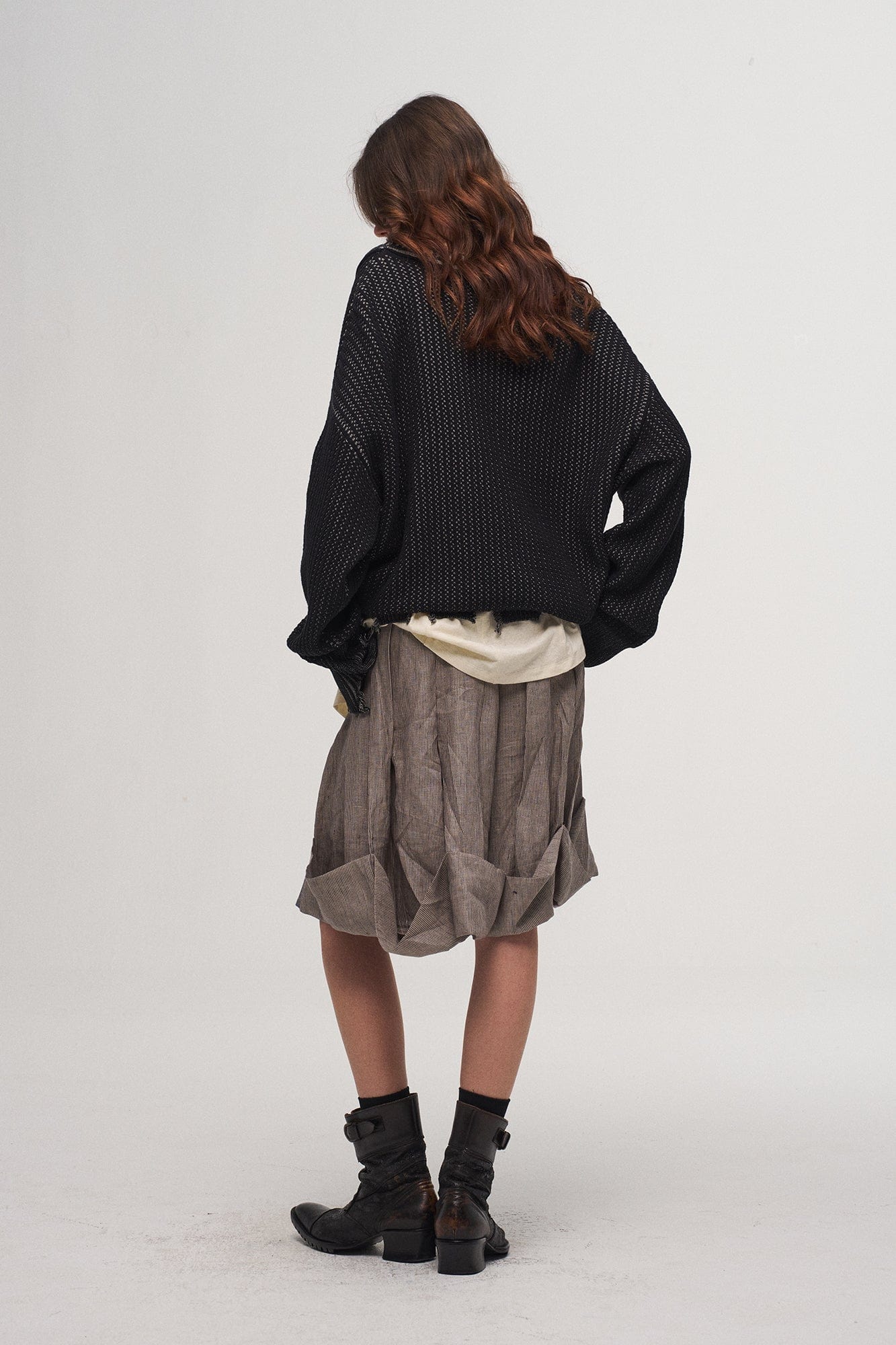 ILNya Nieternite Nifutur Frayed Edge Ribbed V-Neck Cardigan, premium urban and streetwear designers apparel on PROJECTISR.com, ILNya Nieternite Nifutur