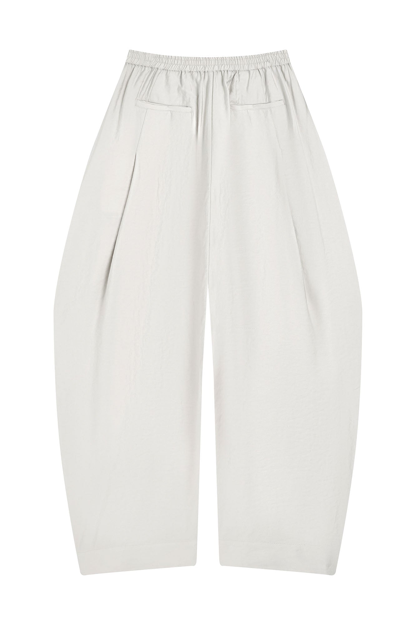 SAME FLOW Belted Pleated Oversized Barrel Pants