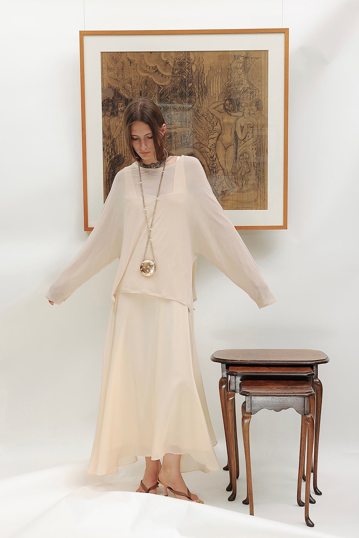 WINGFREE Retro Sheer Relaxed Long-Sleeve Tee