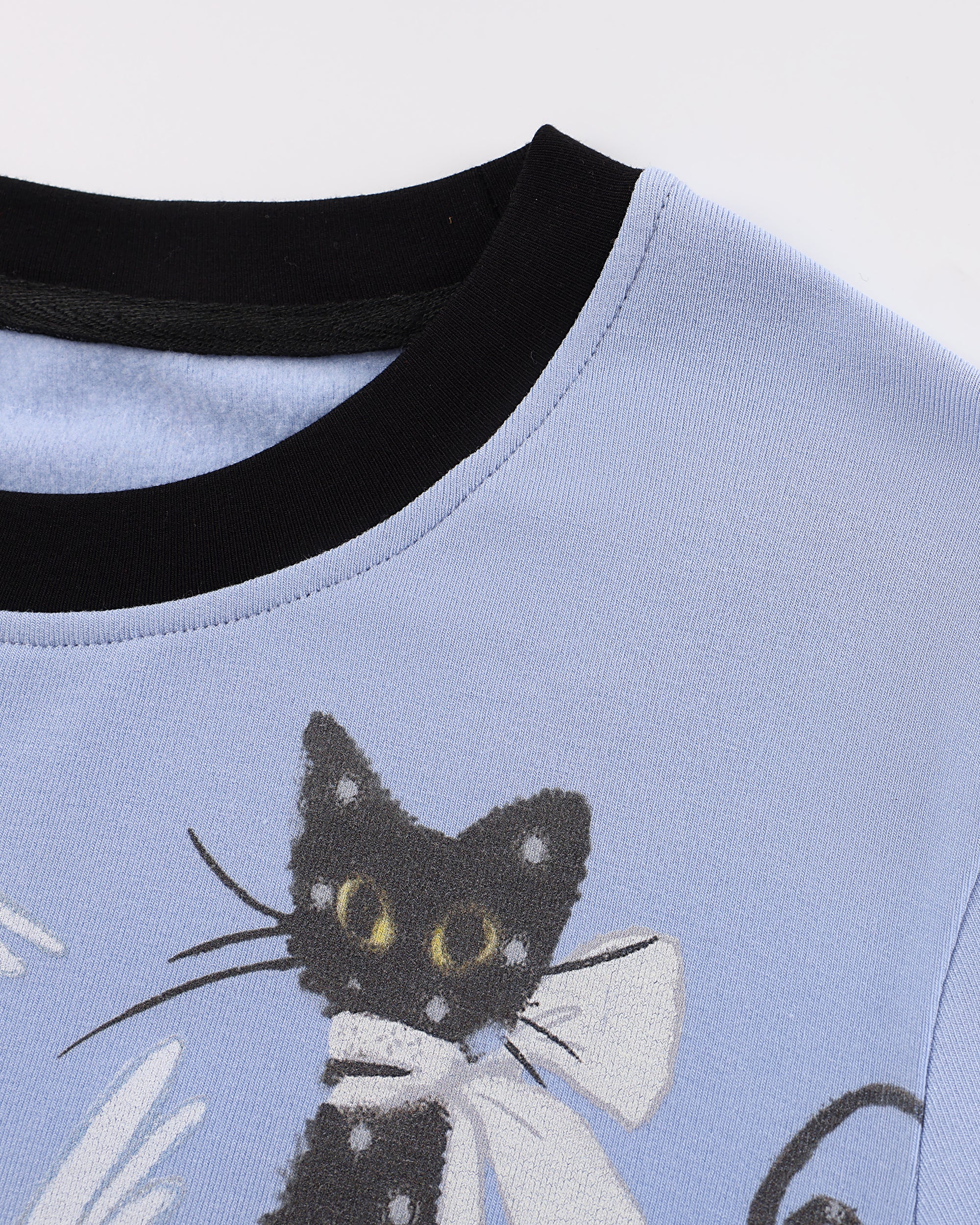 HAVEAMEAL x Congming Retro Illustrated Fleece Long Sleeve Tee