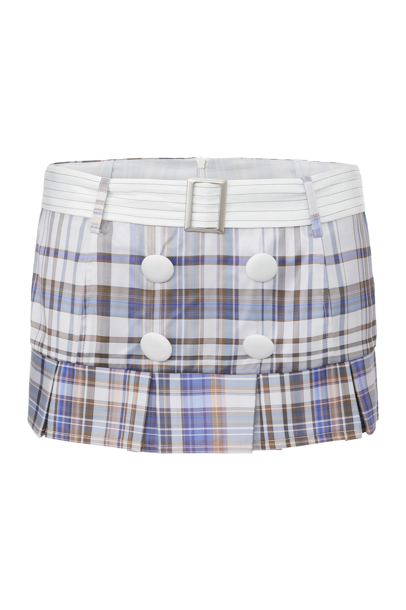 NEVER OFFEND L ANGEL Preppy Plaid Strapless Top & Skorts