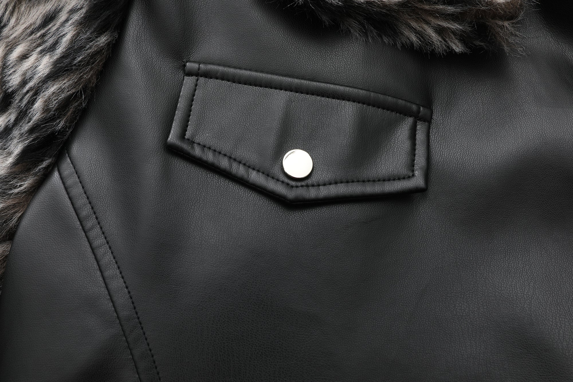 NEVER OFFEND L ANGEL Leopard Faux Fur Panel Biker Jacket