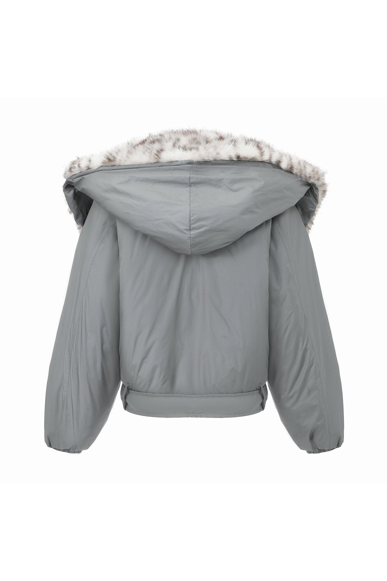 NEVER OFFEND L ANGEL Fuzzy Faux Fur V-Panel Oversized Jacket