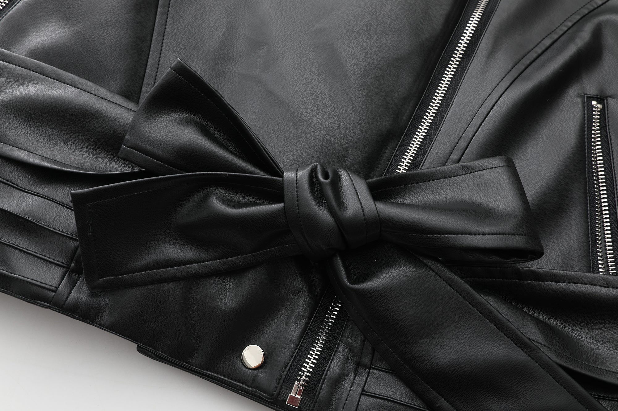 NEVER OFFEND L ANGEL Leopard Faux Fur Panel Biker Jacket