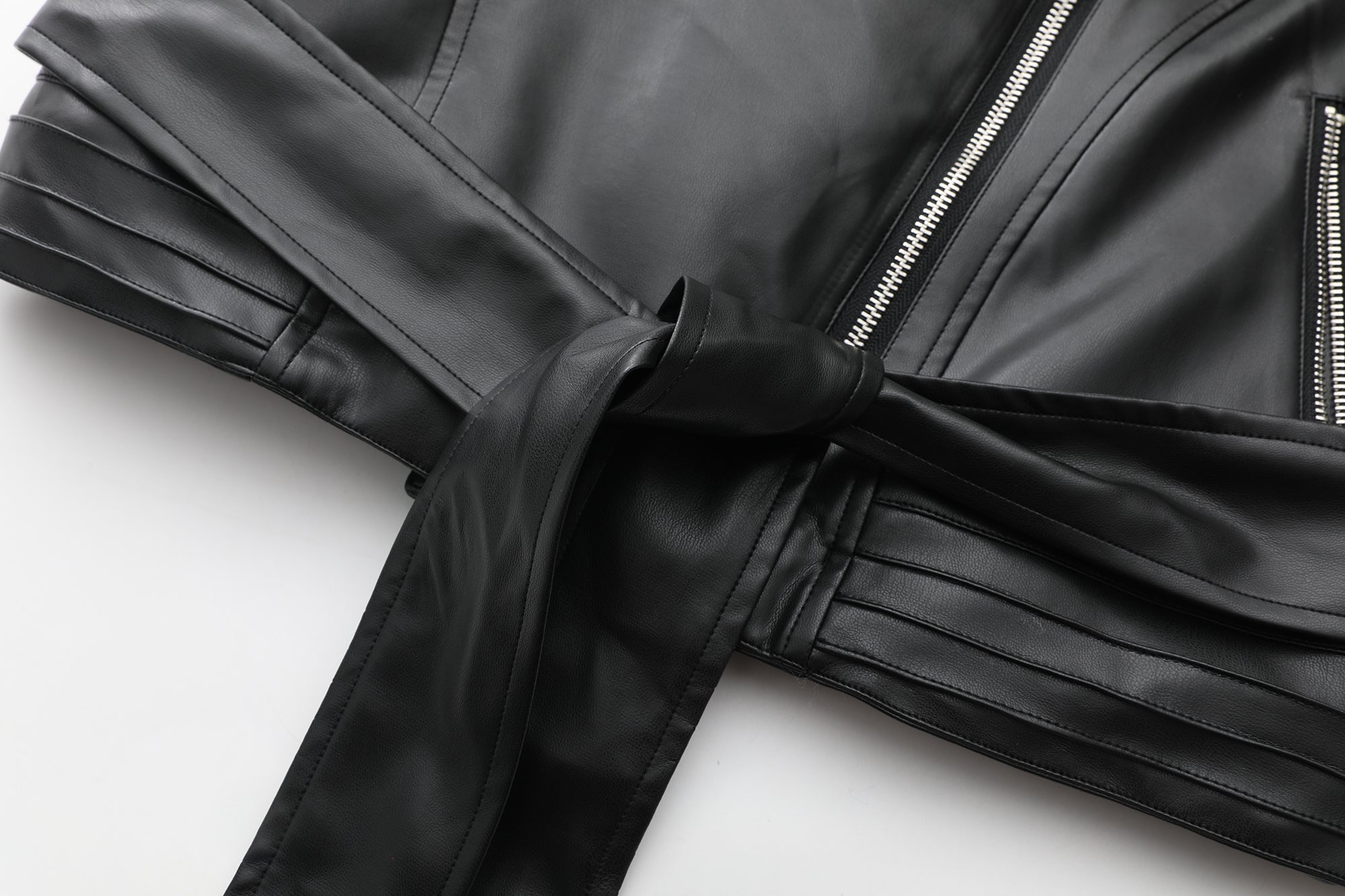 NEVER OFFEND L ANGEL Leopard Faux Fur Panel Biker Jacket