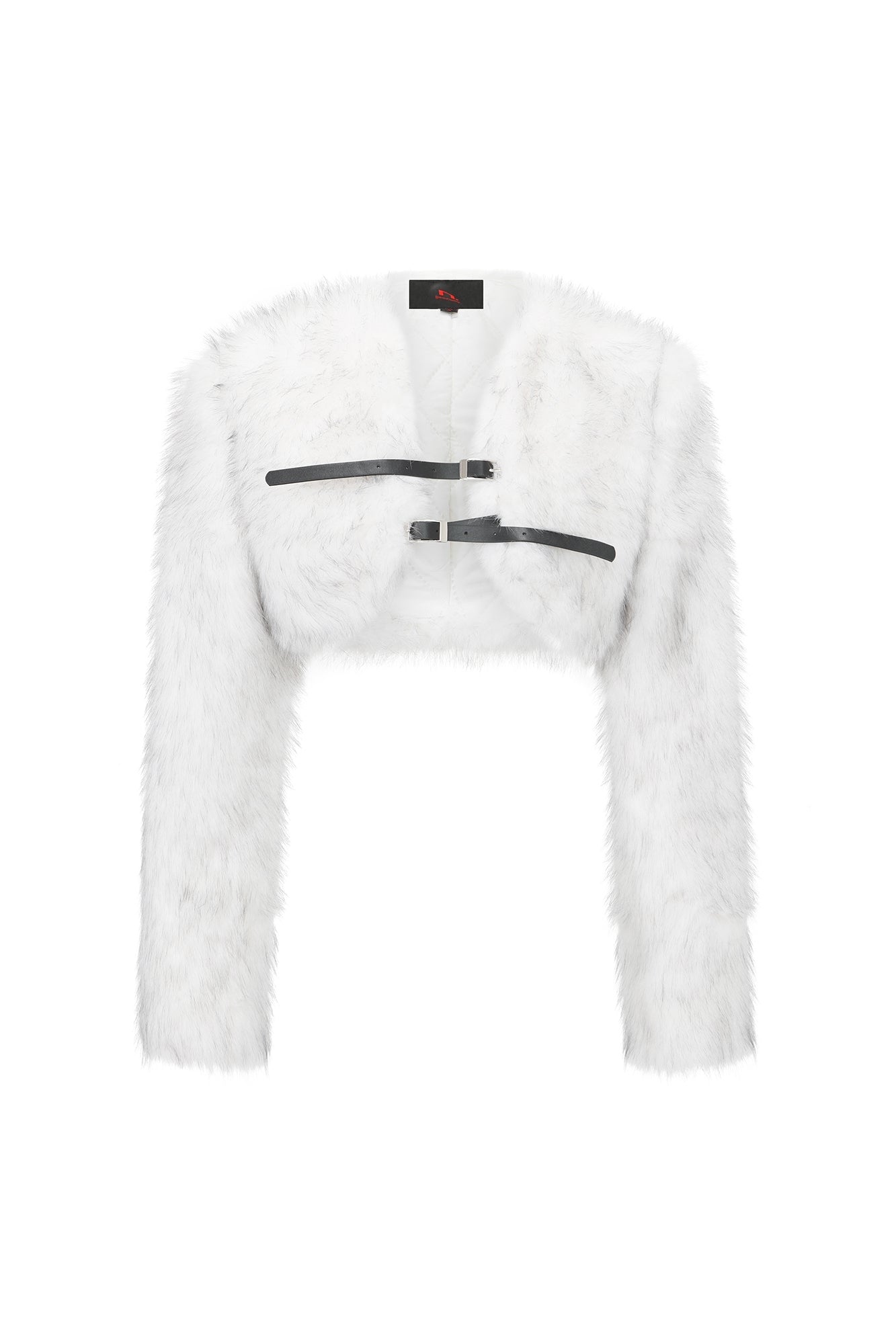NEVER OFFEND L ANGEL Cropped Faux-Fur Buckle Jacket