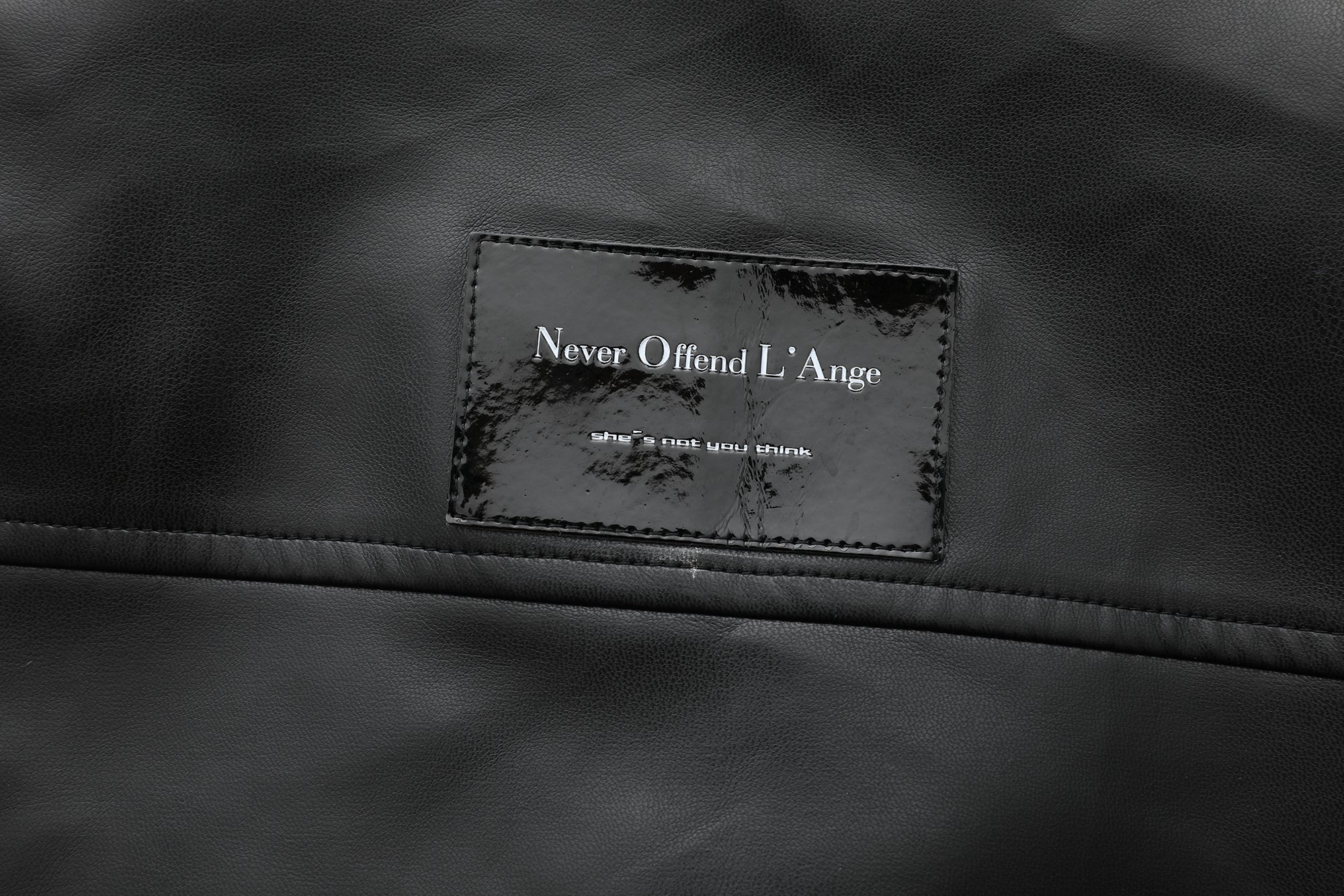 NEVER OFFEND L ANGEL Leopard Faux Fur Panel Biker Jacket