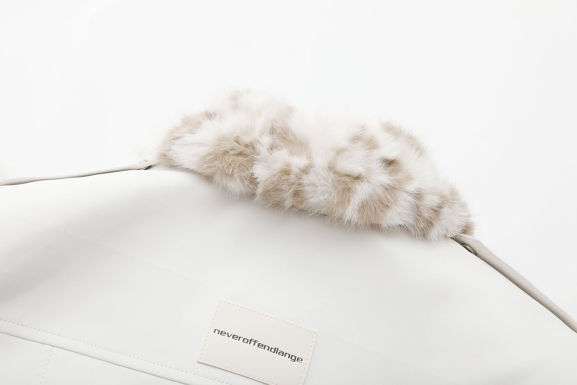 NEVER OFFEND L ANGEL Leopard Faux Fur Panel Biker Jacket