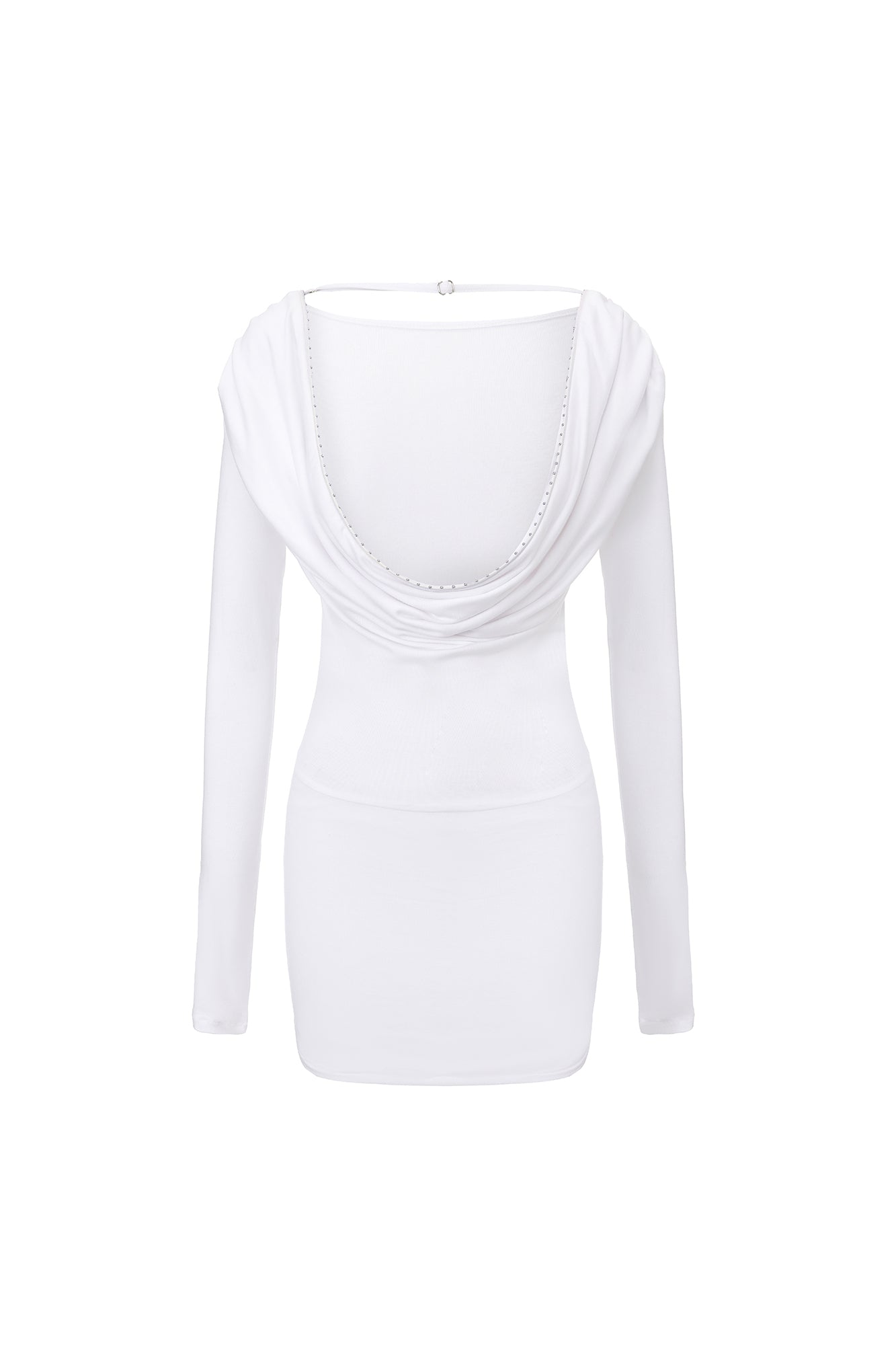 NEVER OFFEND L ANGEL Draped Off-Shoulder Slim Mini Dress