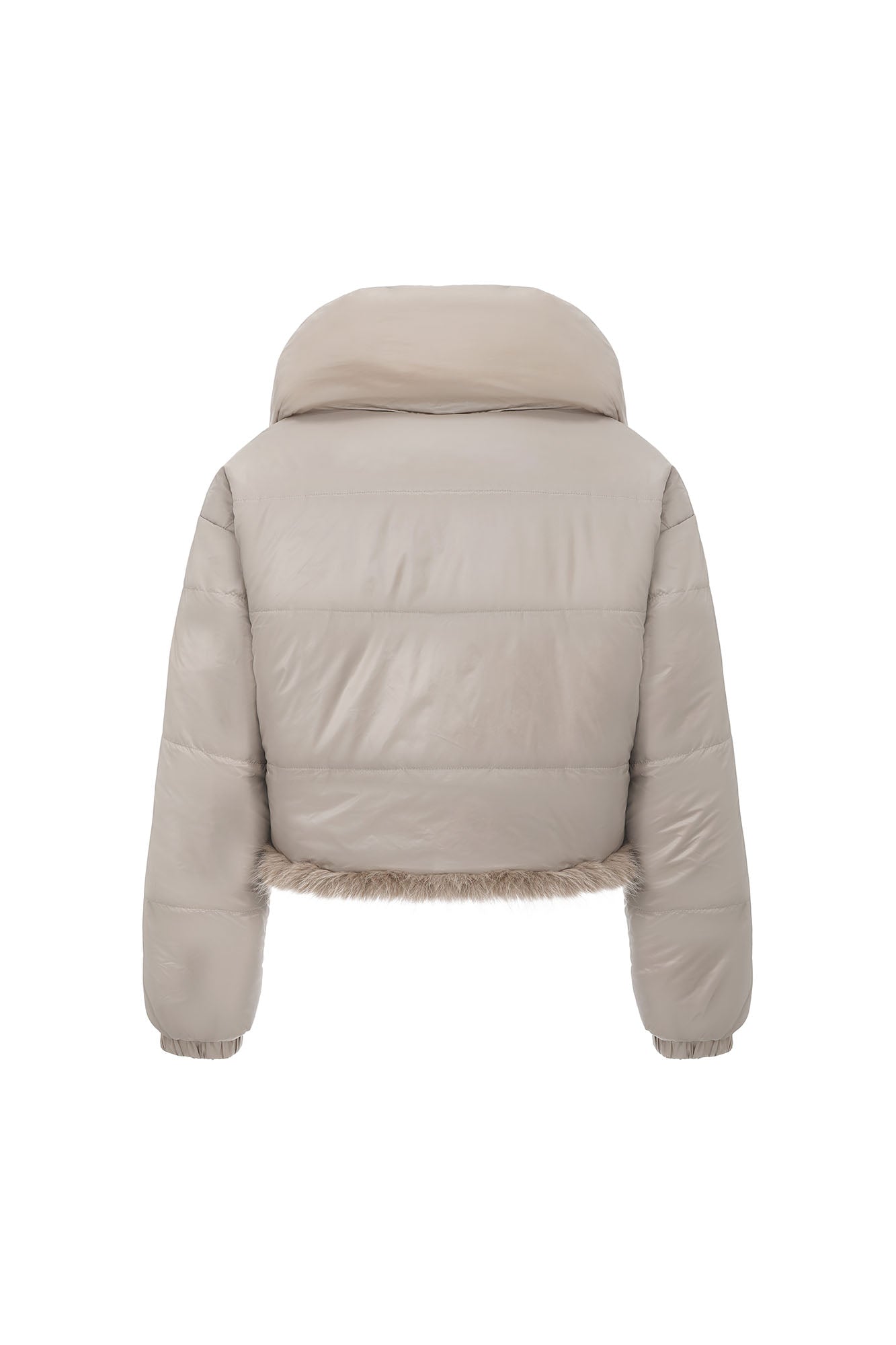 NEVER OFFEND L ANGEL Reversible Faux-Fur Cropped Puffer Jacket