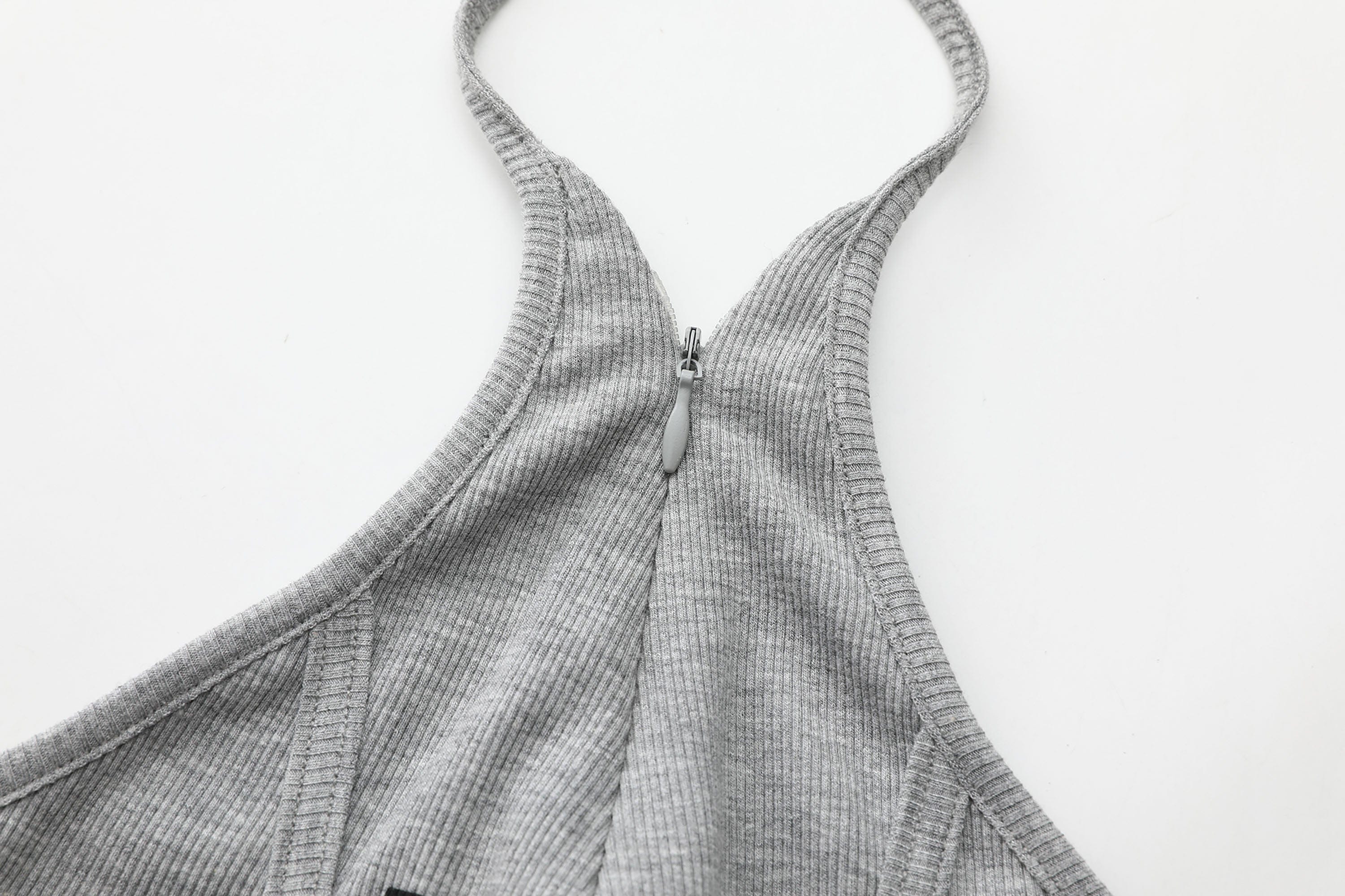 NEVER OFFEND L ANGEL V-Neck Halter Bodysuit Romper