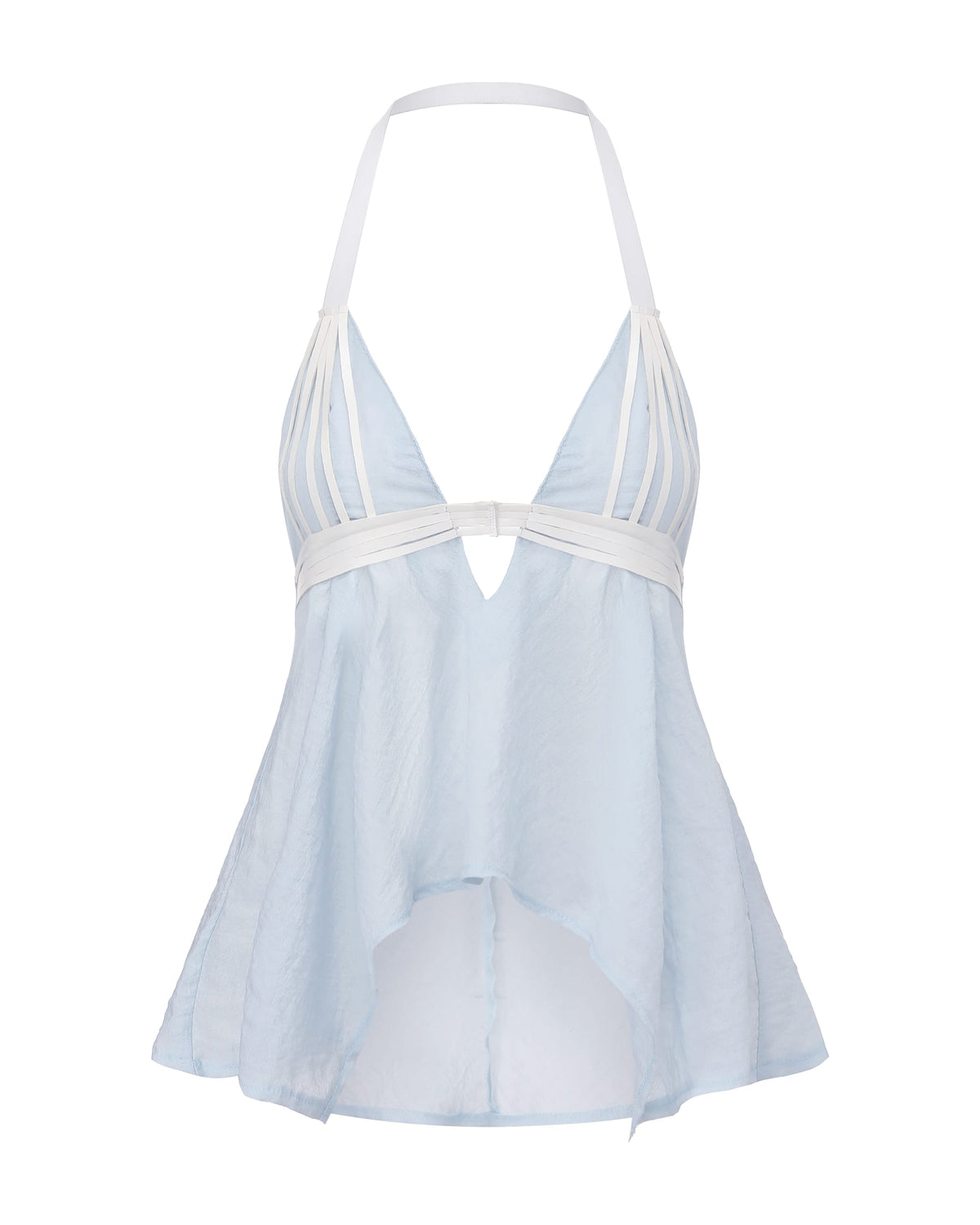 NEVER OFFEND L ANGEL V-Neck Tie-Back Halter Cami Top