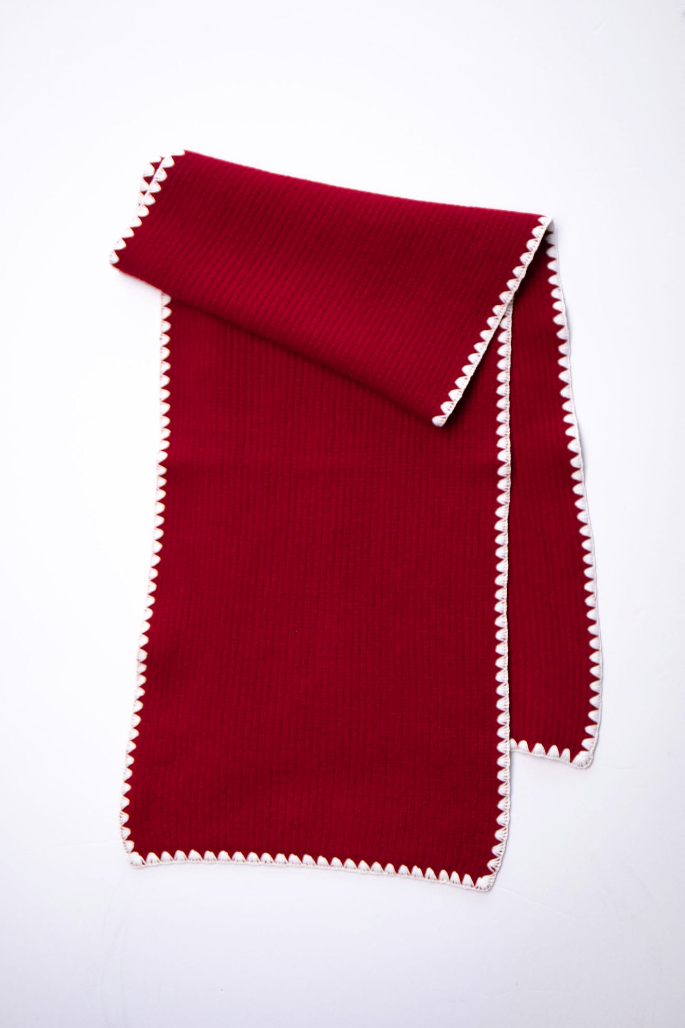 LEONSENSE Contrast-Trim Button Cardigan & Scarf Set