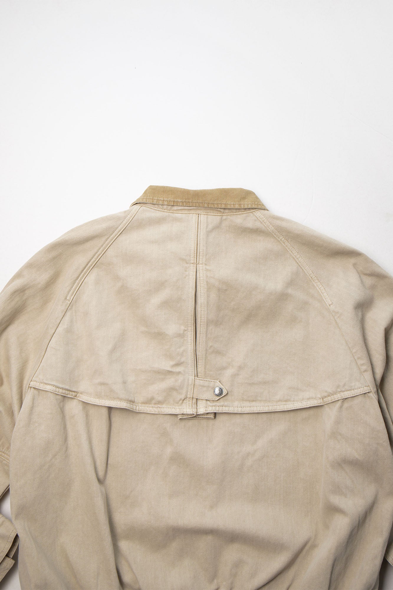 LEONSENSE Utility Raglan Stand-Collar Denim Jacket