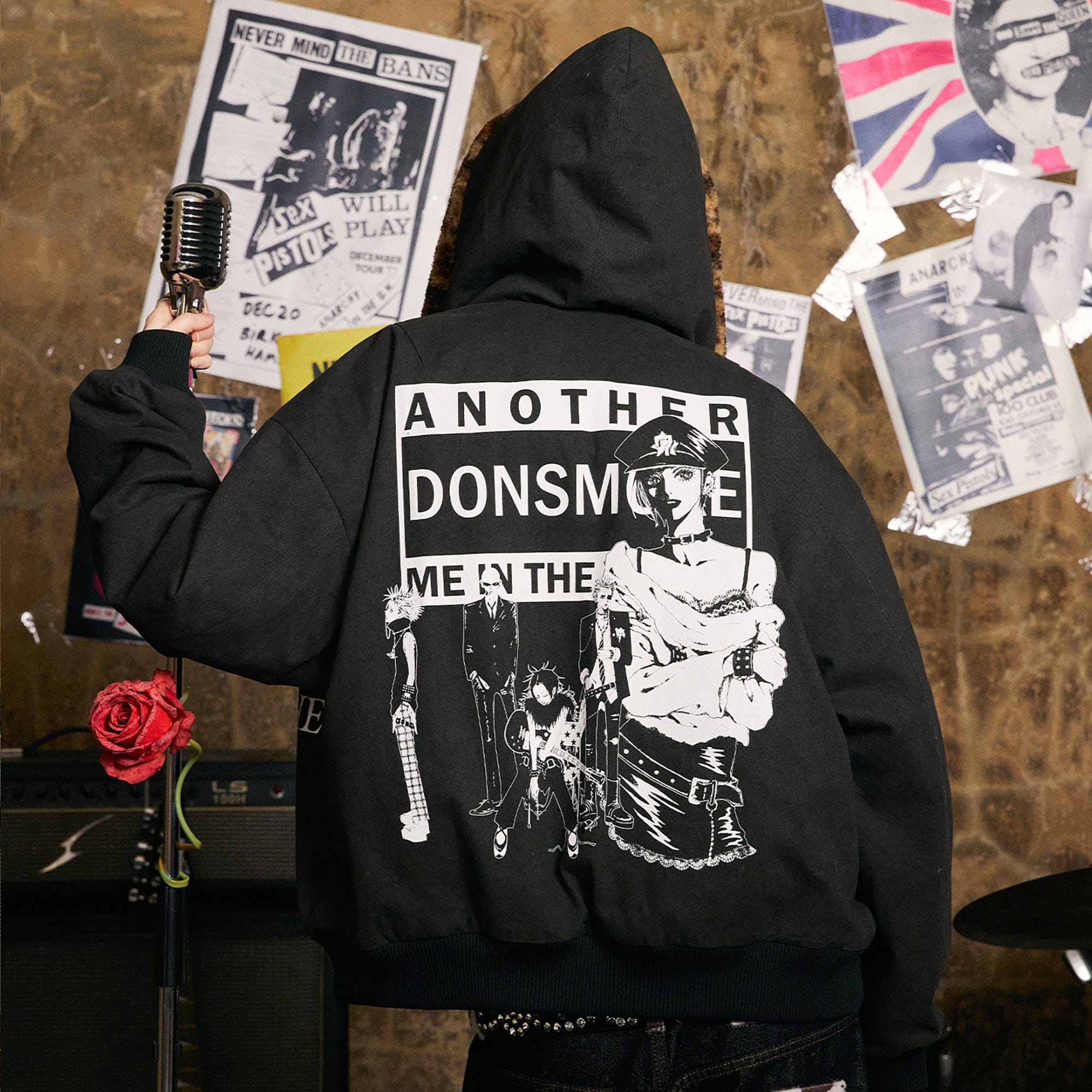 DONSMOKE × NANA Leopard Faux Fur Lined Jacket