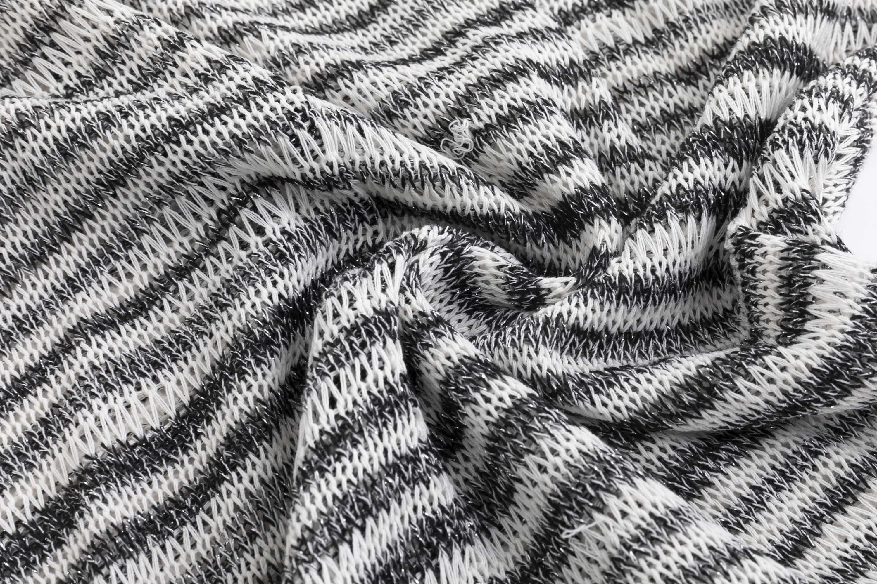 CESTNOUS Striped Sheer Hooded Long-Sleeve Tee
