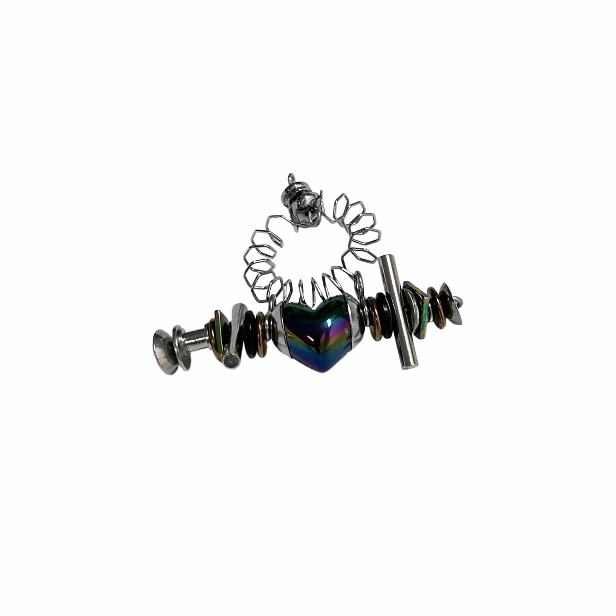 ILLUSORY Time Machine Neon Heart Spiral Coil Ring, premium urban and streetwear designers apparel on PROJECTISR.com, ILLUSORY