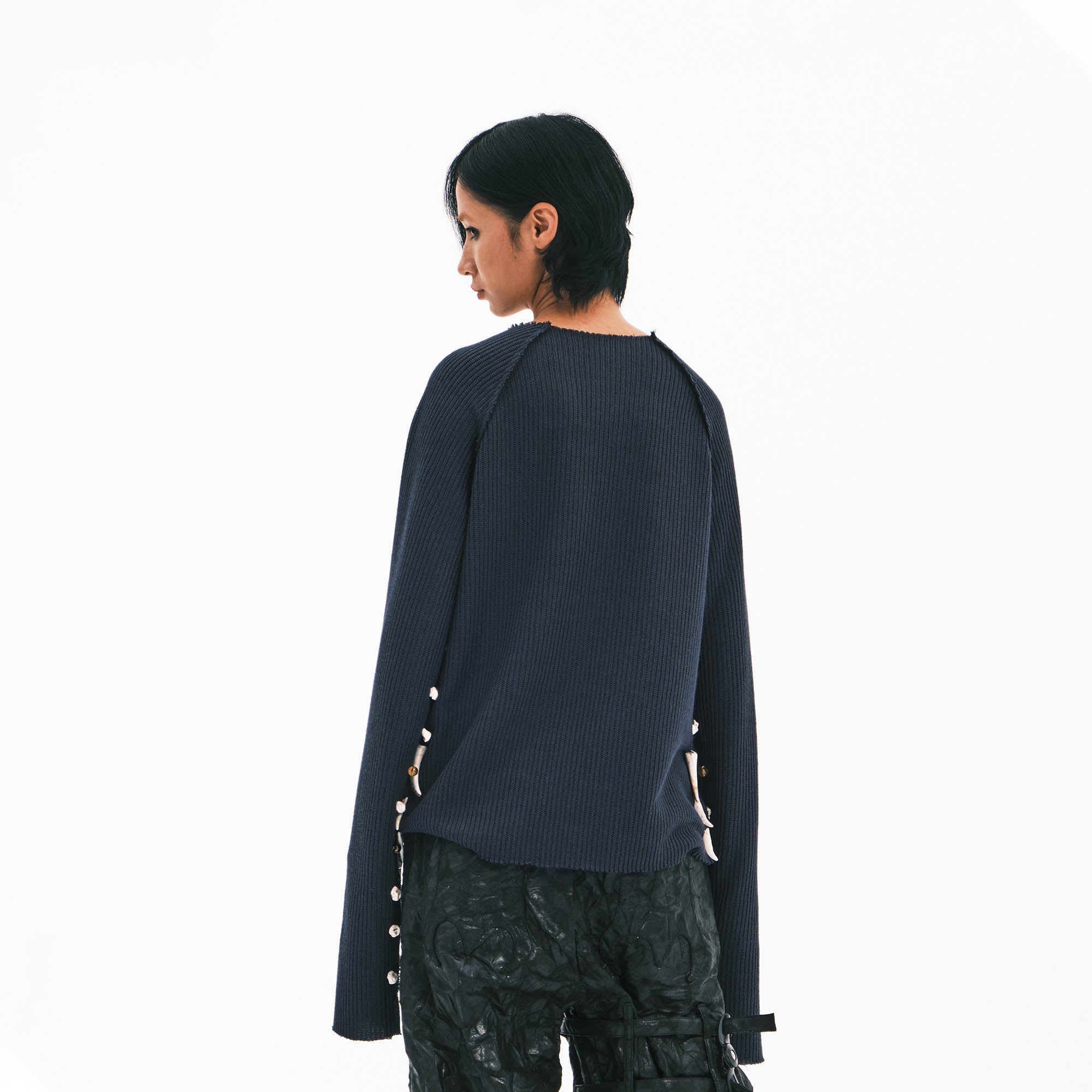 EMBRYO Armpit Bone Knitted Long-Sleeve T-Shirt, premium urban and streetwear designers apparel on PROJECTISR.com, EMBRYO