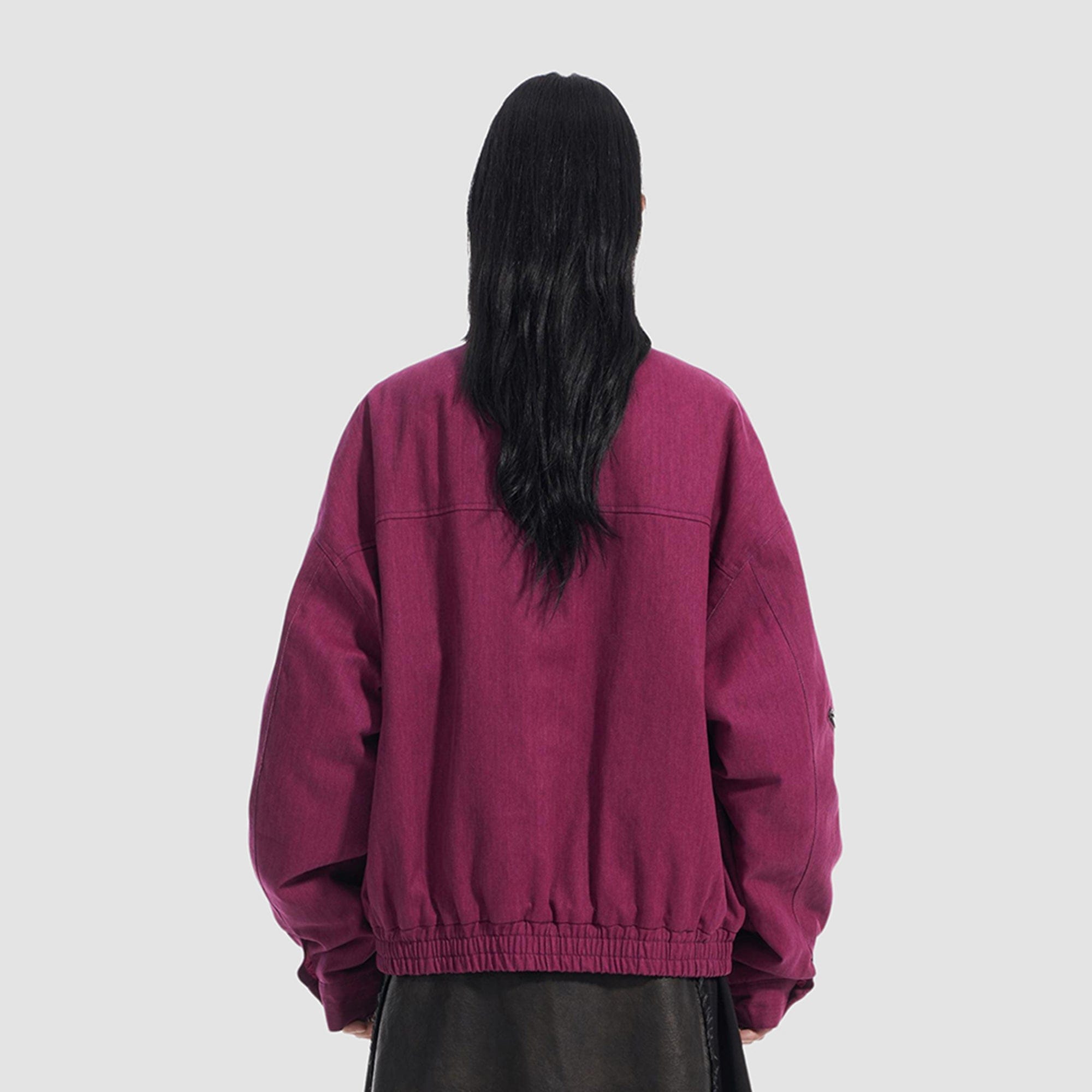 VANN VALRENCE Contrast Multi-Zip Padded Utility Jacket