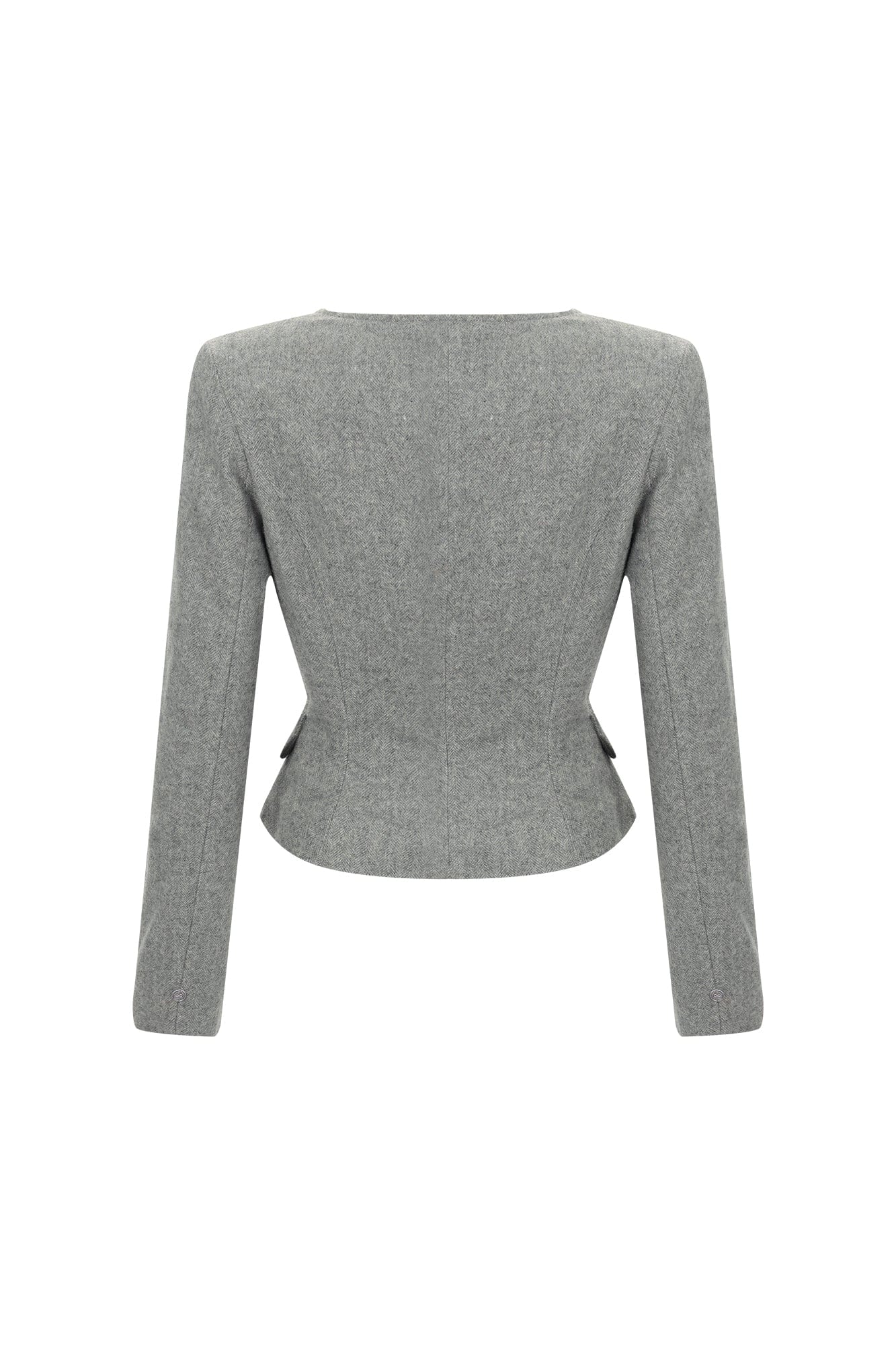 NEVER OFFEND L ANGEL Detachable Trim V-Neck Blazer