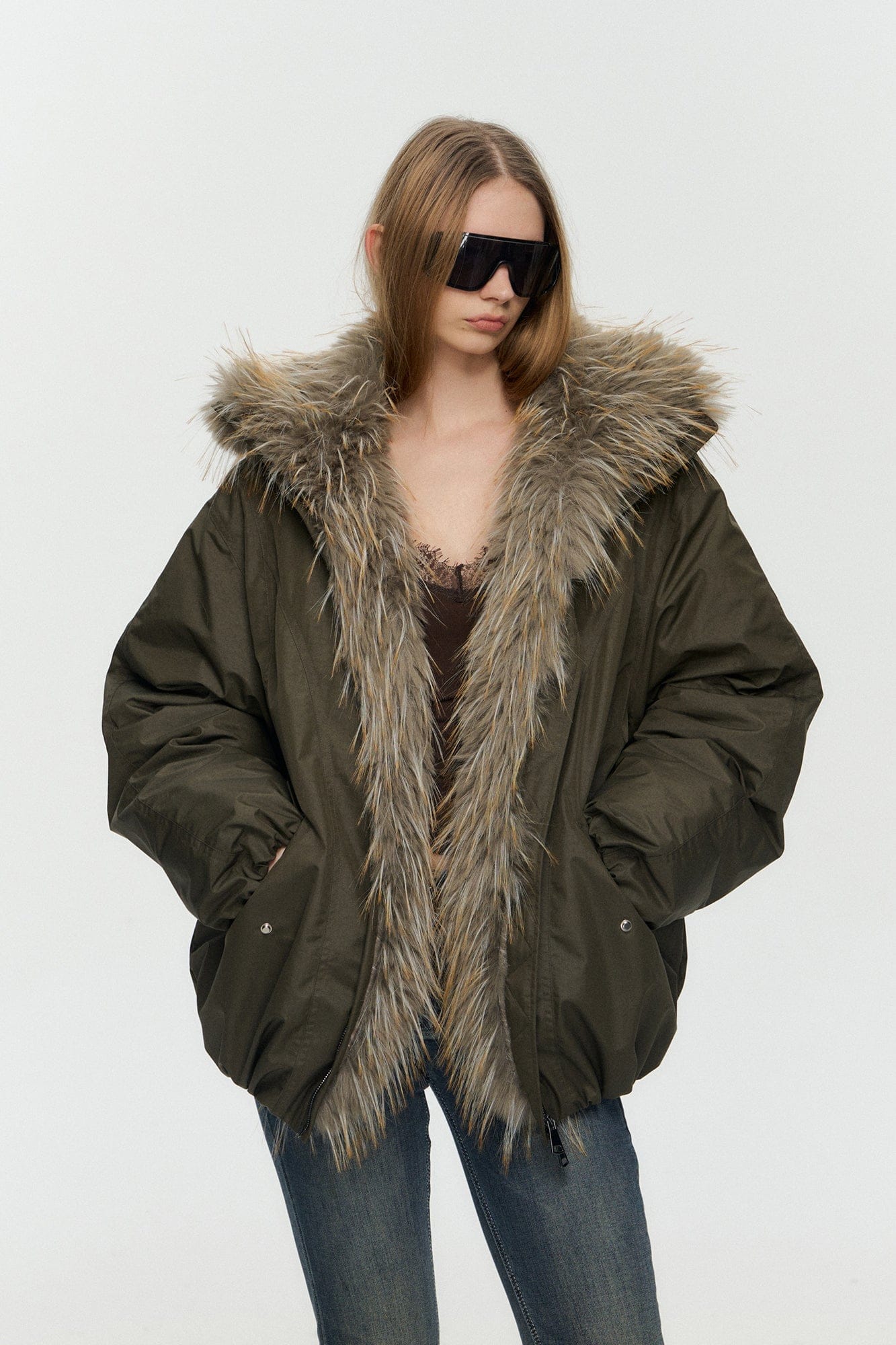 10AMSOTIIIIIIRED Water-Repellent Duck Down Puffer Jacket
