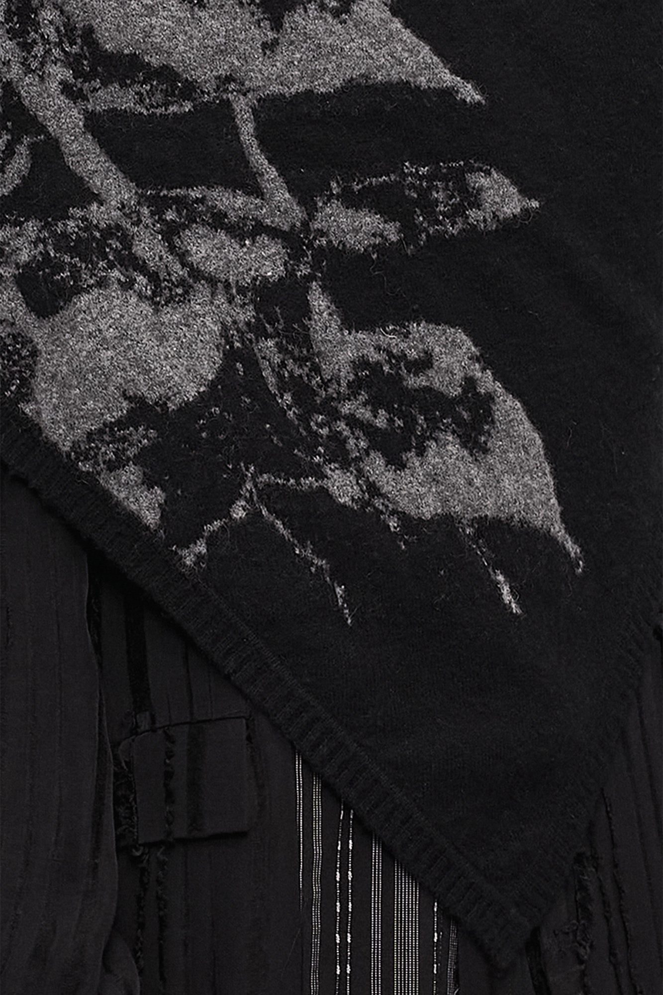 ILNya Nieternite Nifutur Floral Jacquard Wool-Blend Poncho