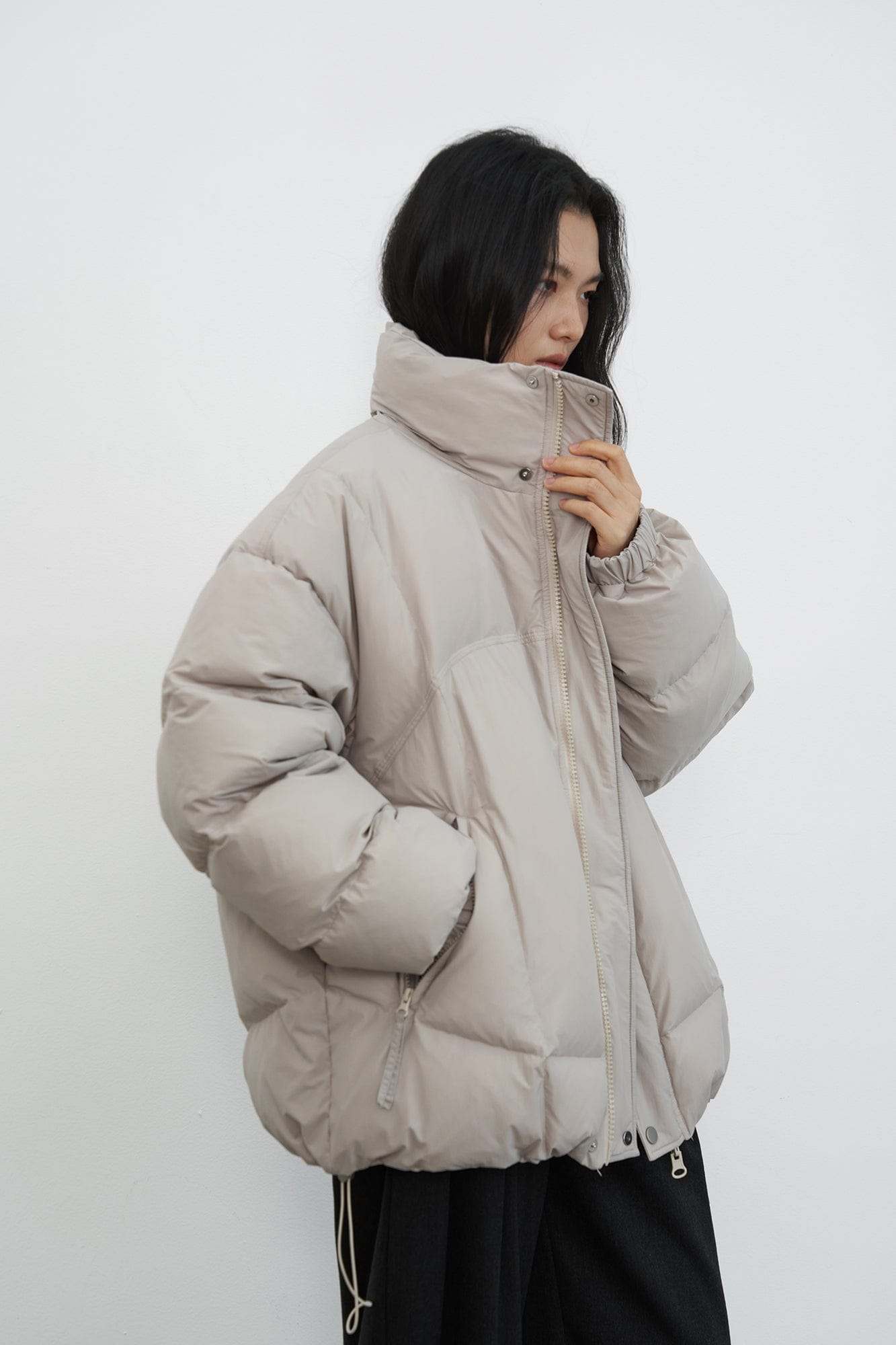 SAME FLOW Reversible Cropped Down Jacket