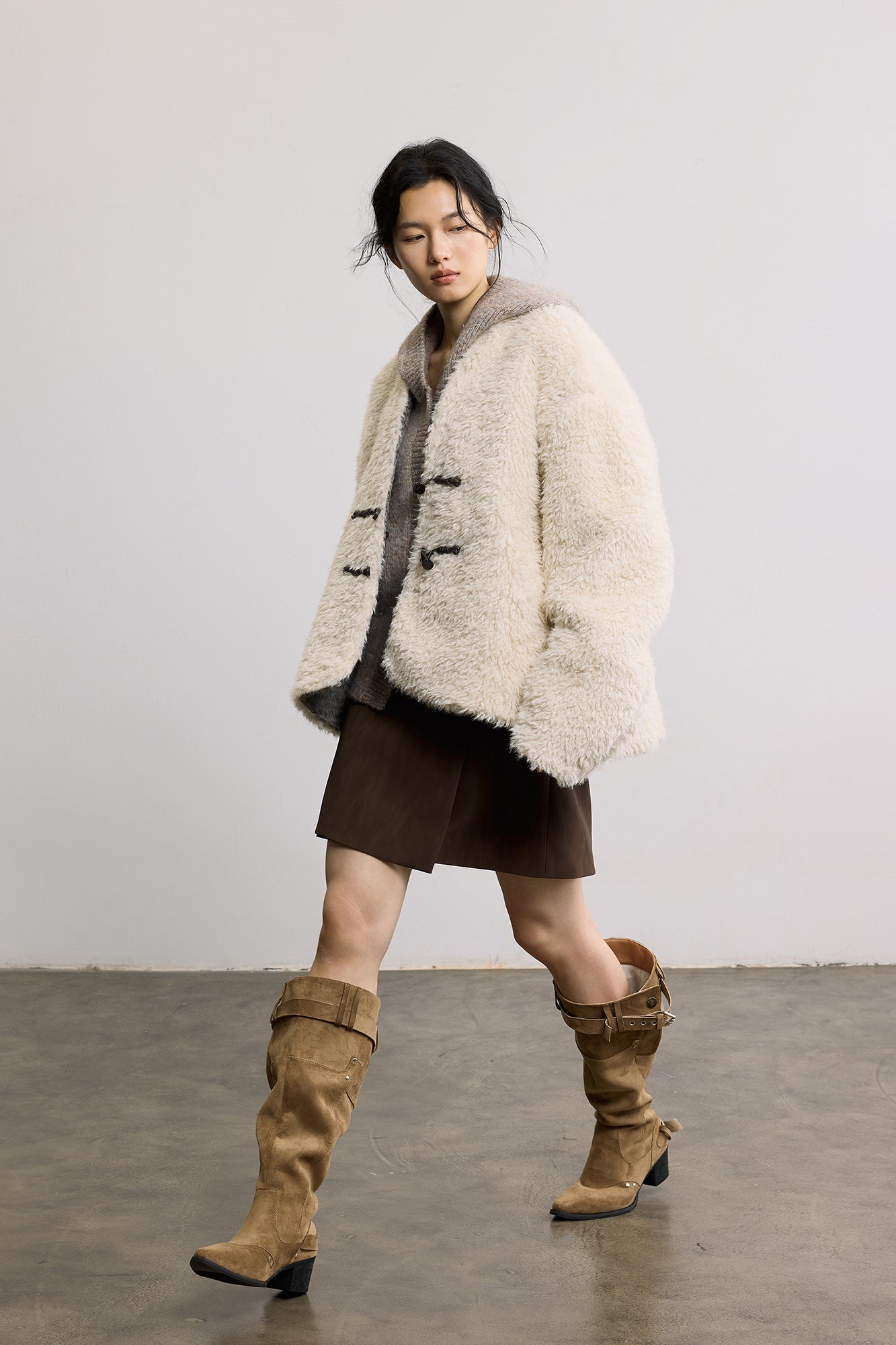 SAME FLOW Reversible Wool-Blend Fleece Jacket