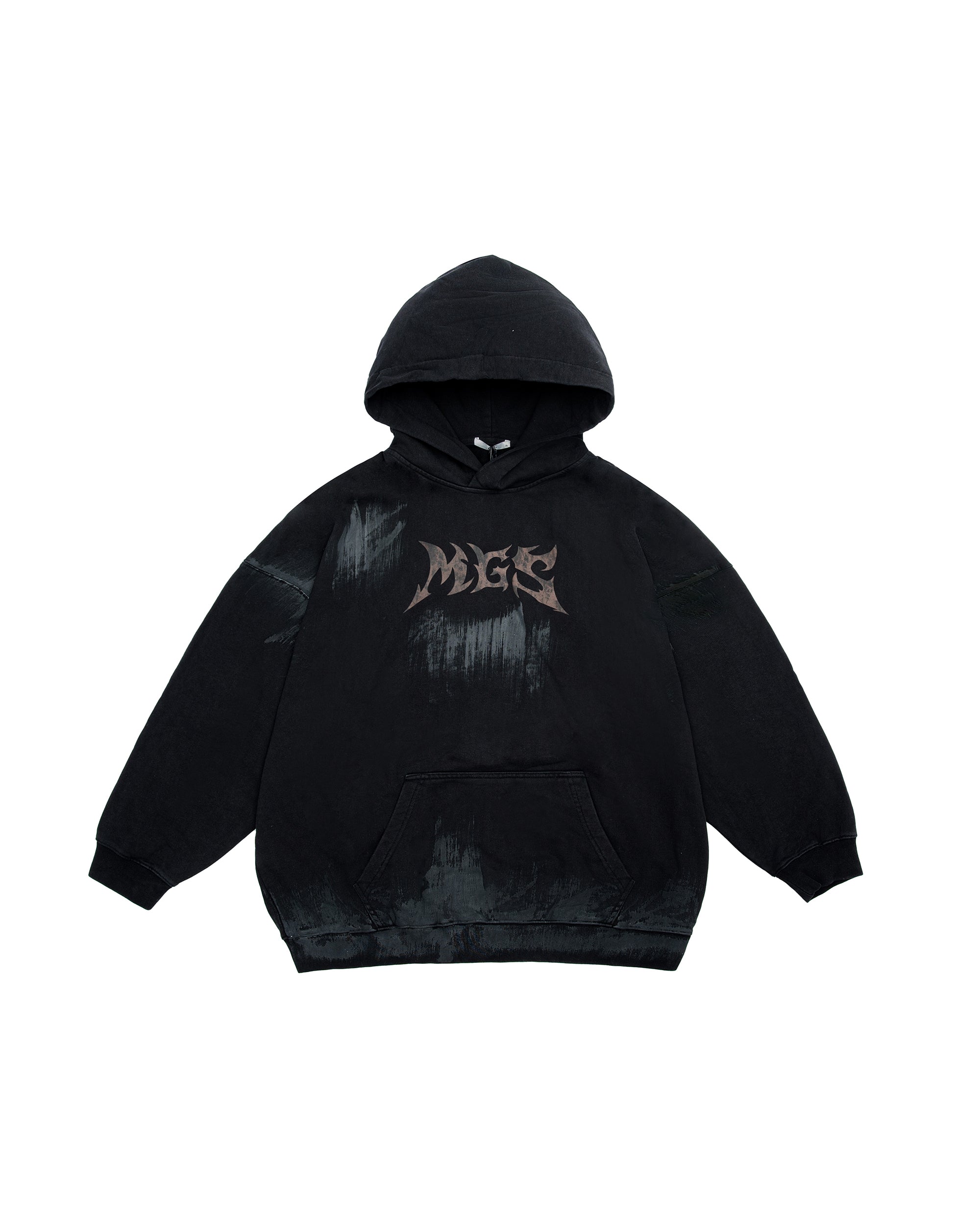 MOGONGSHE Distressed LOGO Oversized Hoodie