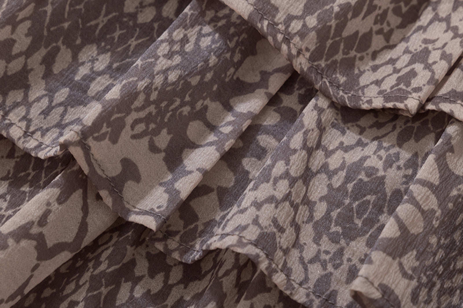 AE30 SAINT Snake Full-Print Halter Ruffle Top