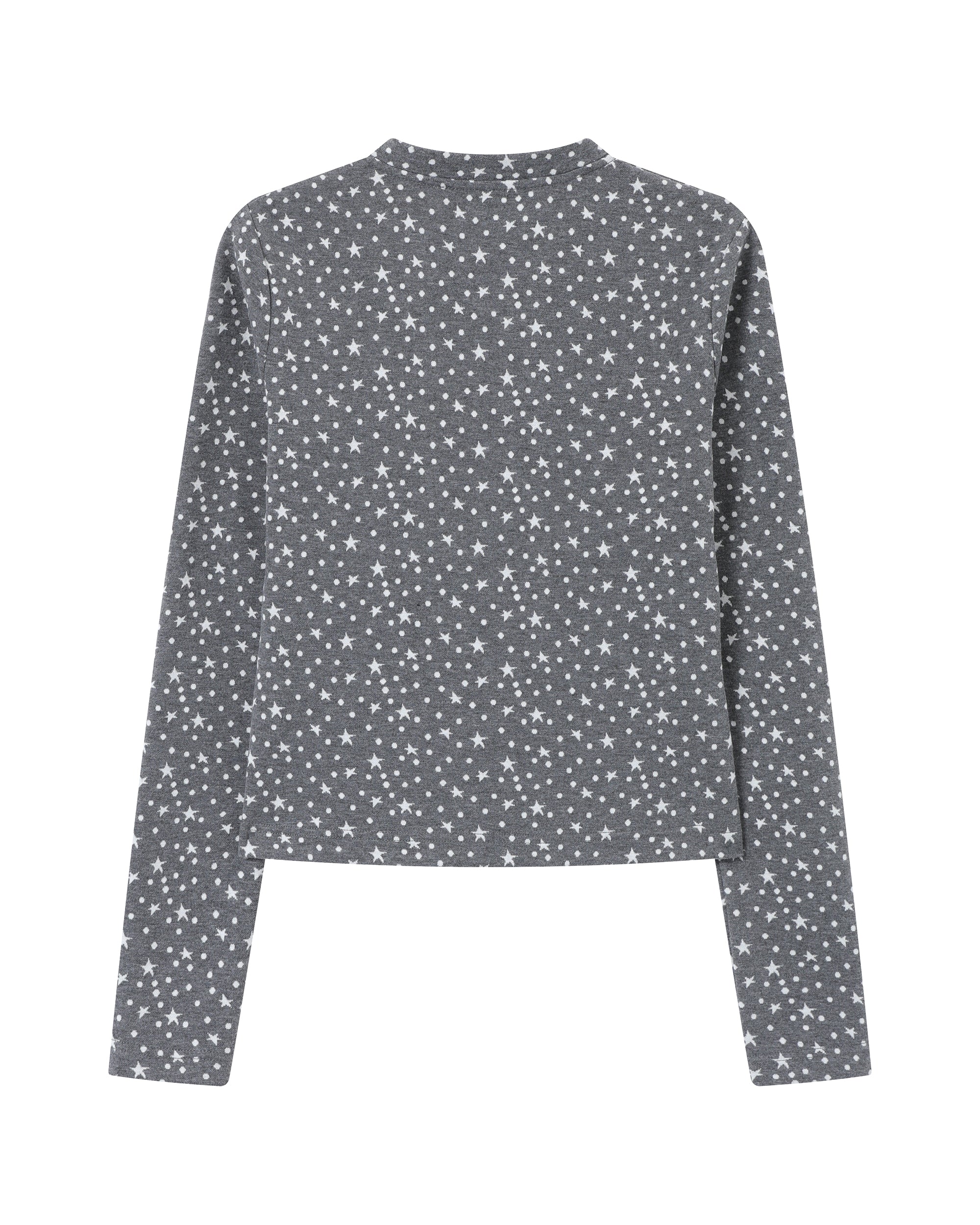 HAVEAMEAL Retro Star Polka Jacquard Knit Shirt
