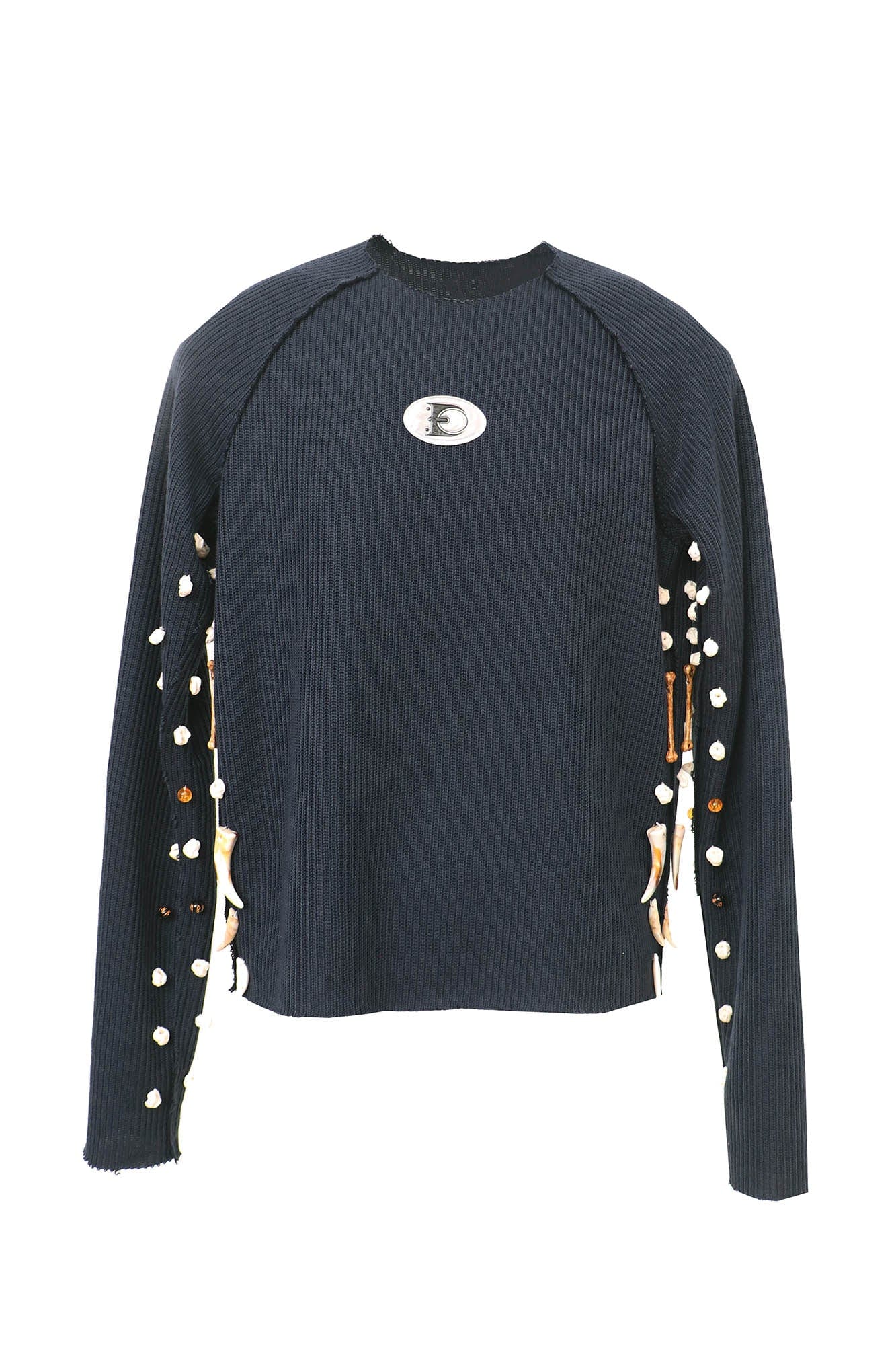 EMBRYO Armpit Bone Knitted Long-Sleeve T-Shirt, premium urban and streetwear designers apparel on PROJECTISR.com, EMBRYO