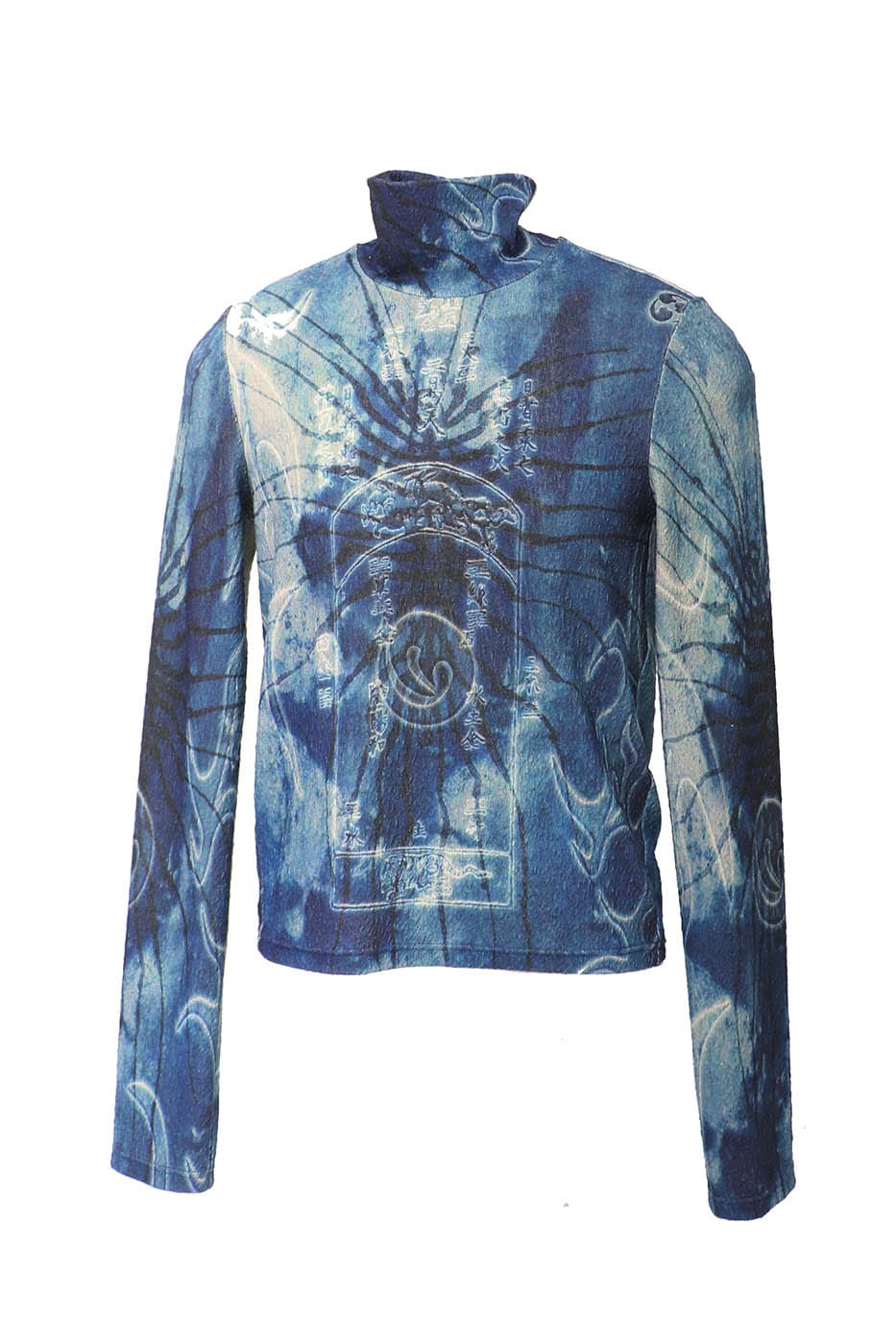 EMBRYO Tie-Dyed Runes Turtleneck L/S Tee, premium urban and streetwear designers apparel on PROJECTISR.com, EMBRYO