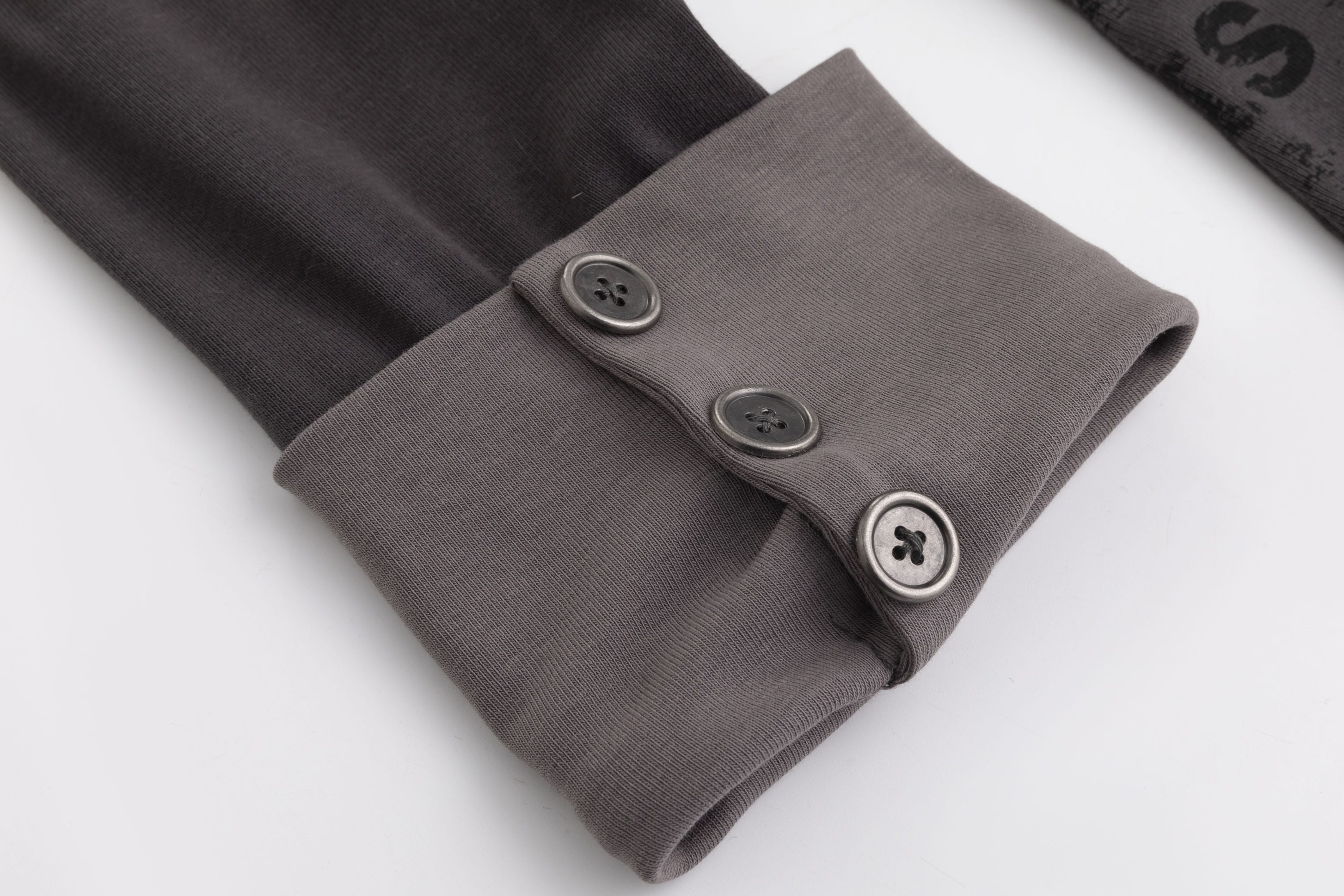 CESTNOUS Ribbed Cowl-Neck Long-Sleeve Tee