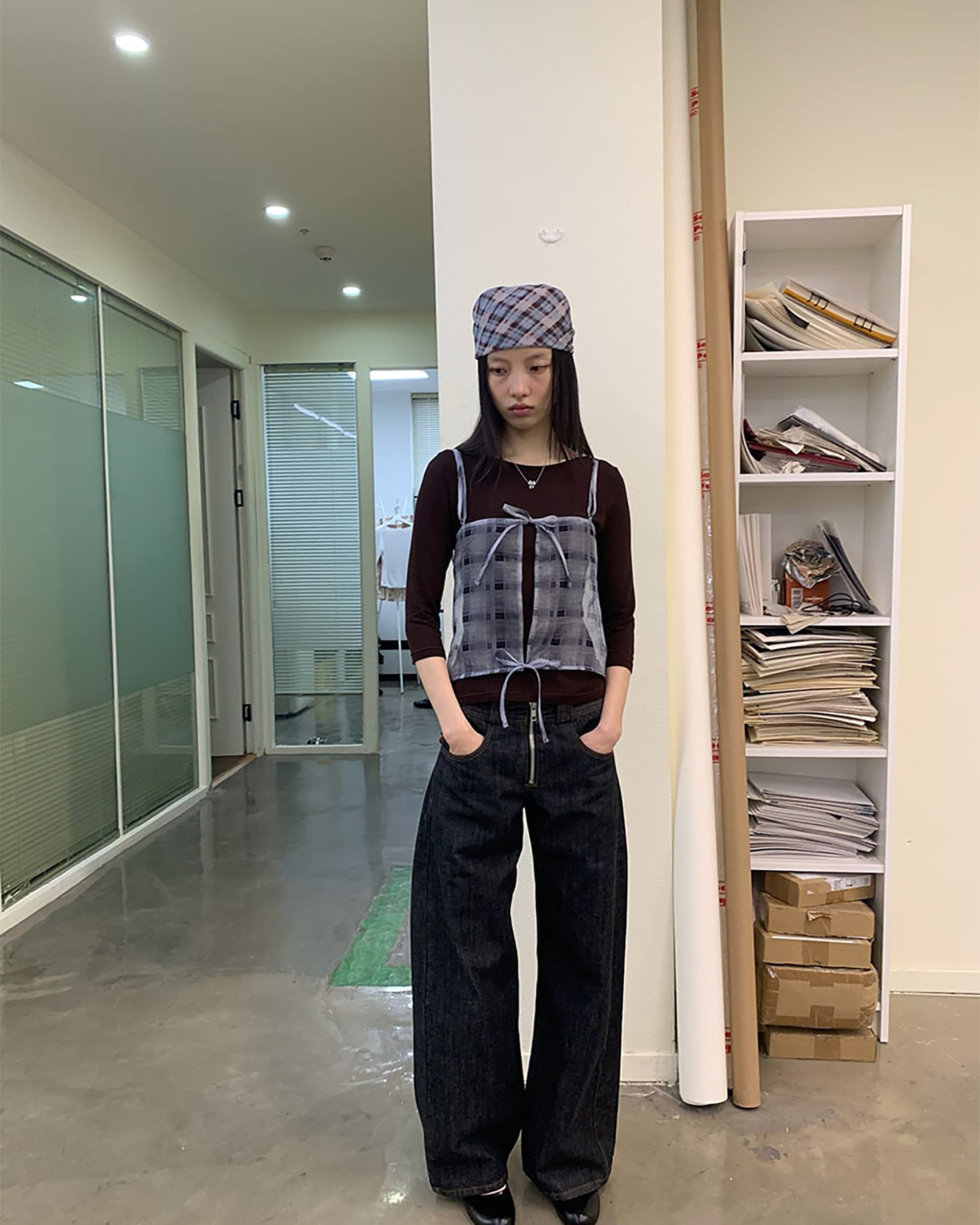 NEVERSEEZ Raw Selvedge Curved-Leg Jeans