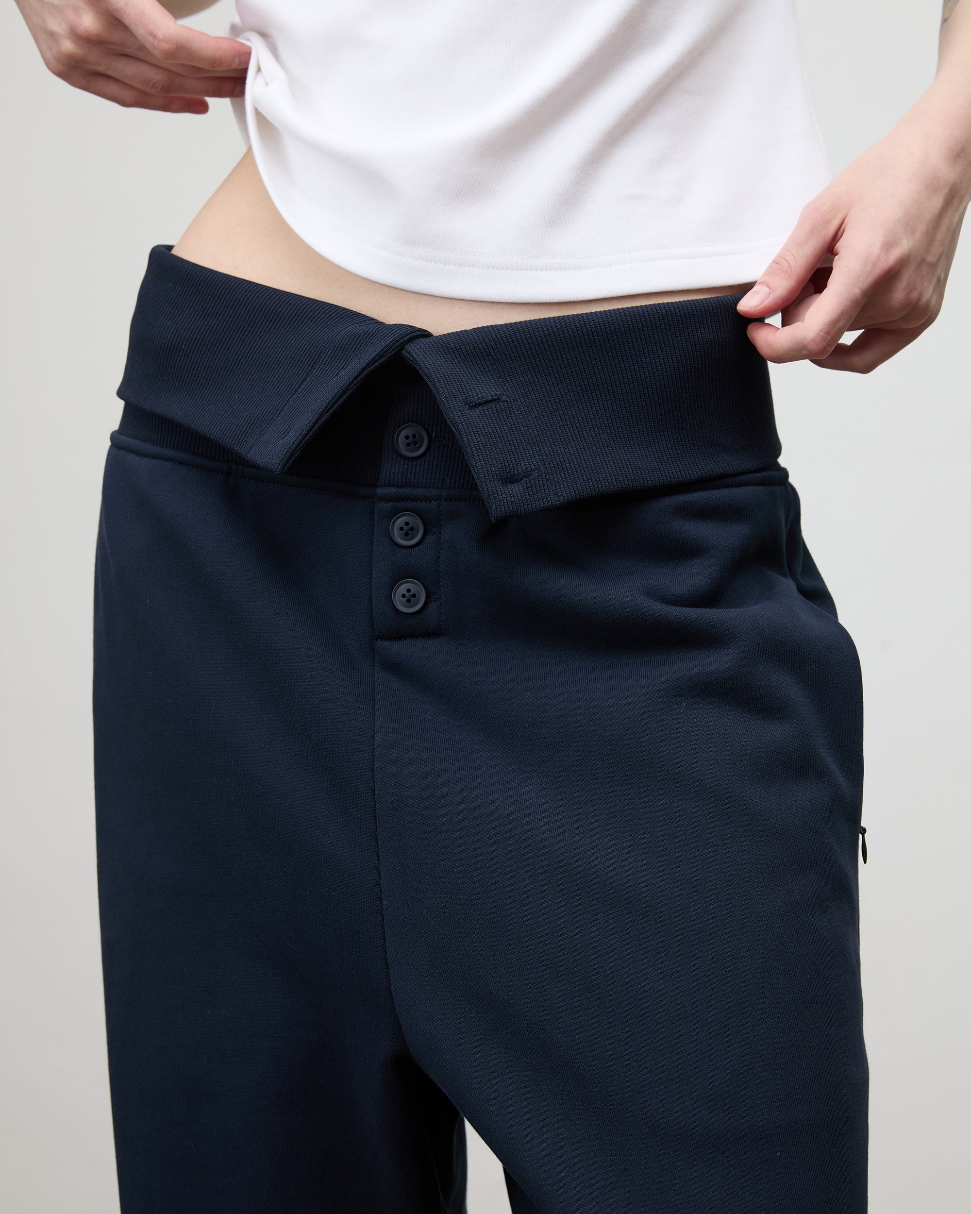 COMMAND N High-Waist Drop-Crotch Wide-Leg Sweatpants