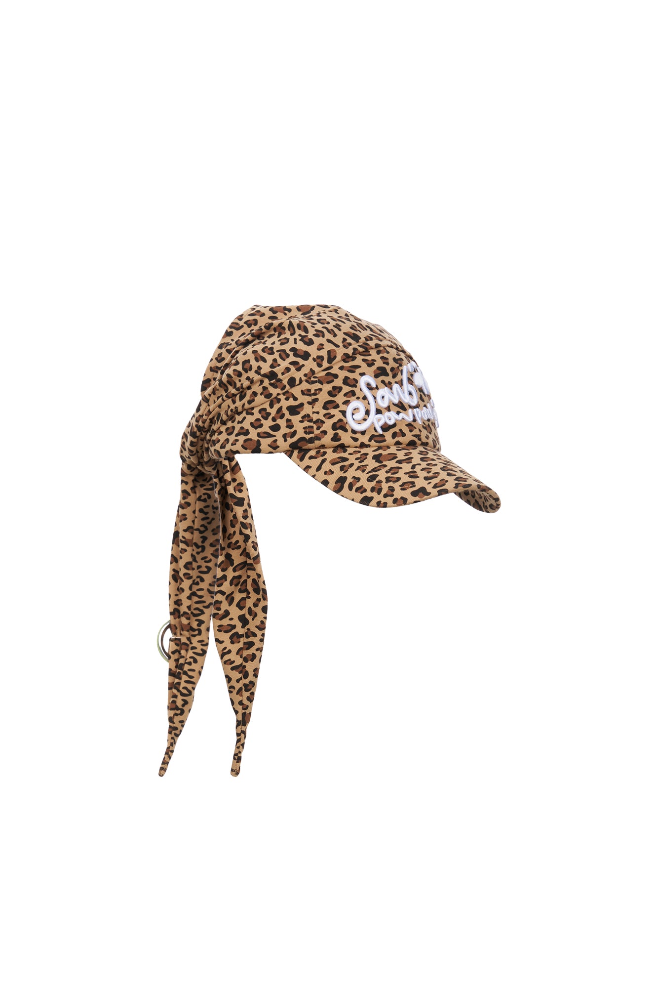 SANB Leopard Embroidered Paw Bandana Cap