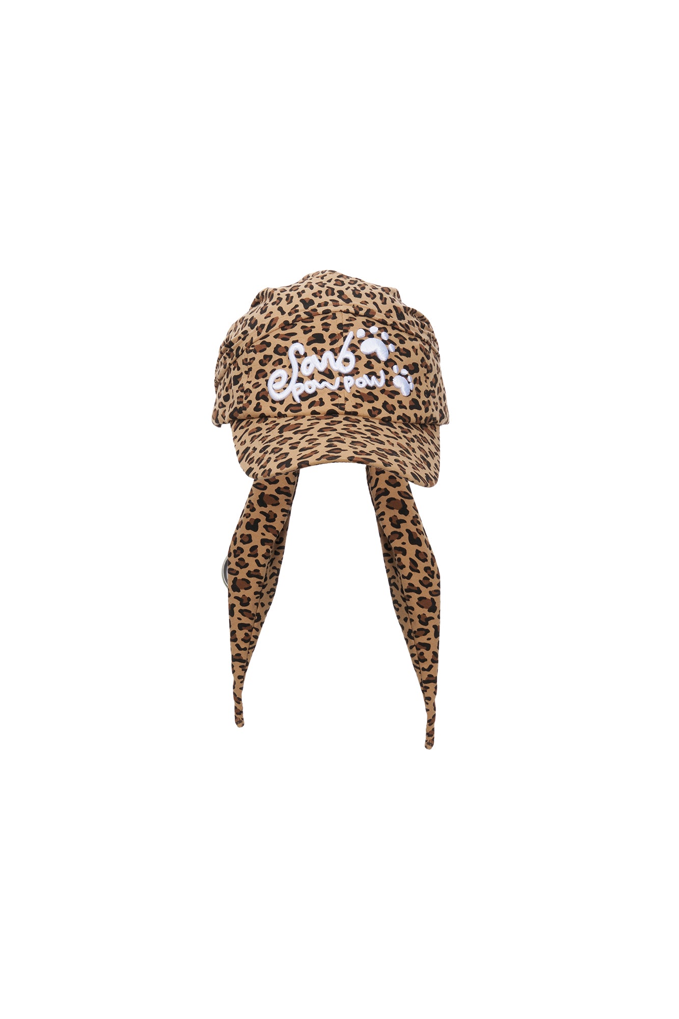 SANB Leopard Embroidered Paw Bandana Cap