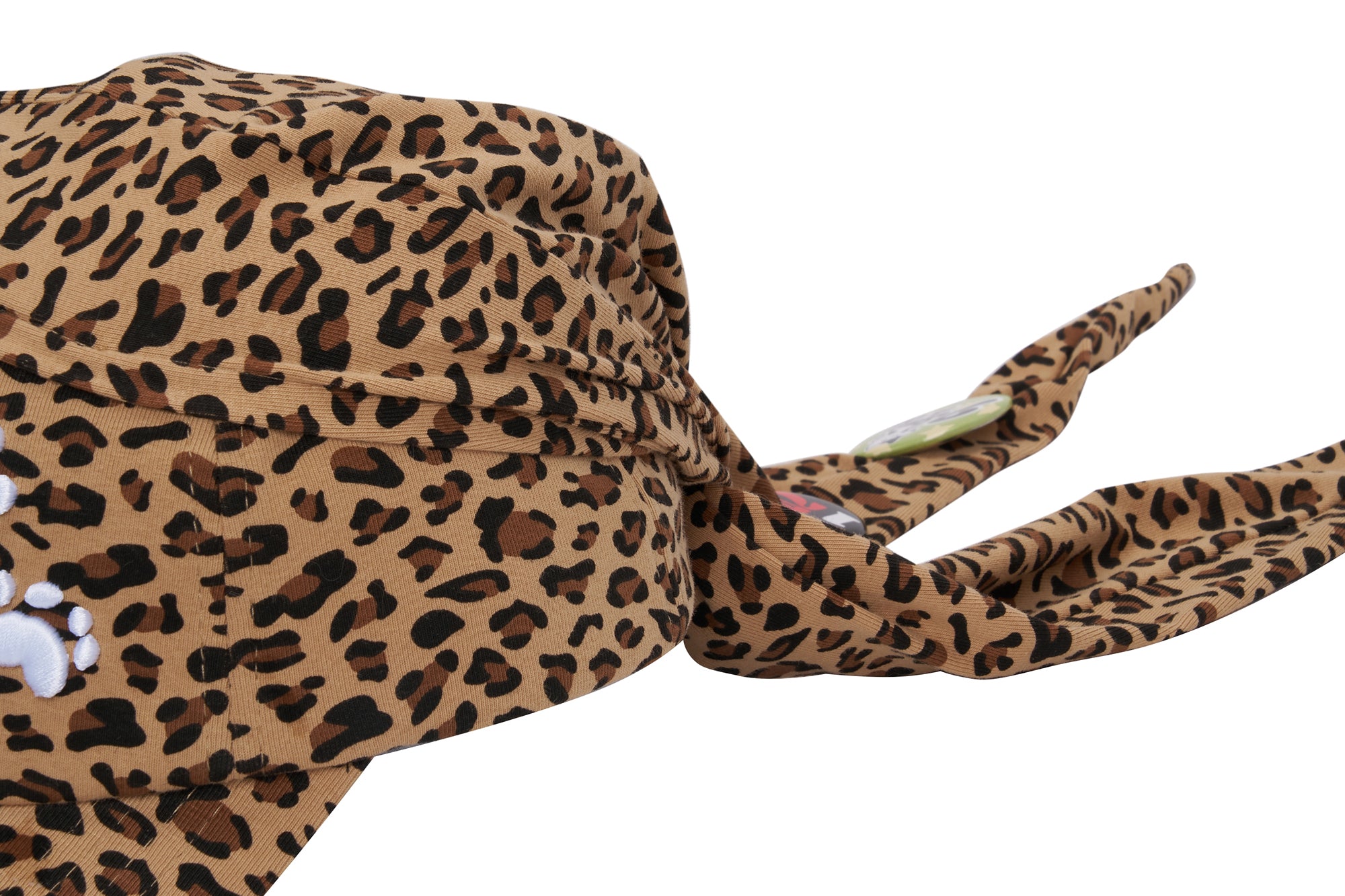 SANB Leopard Embroidered Paw Bandana Cap