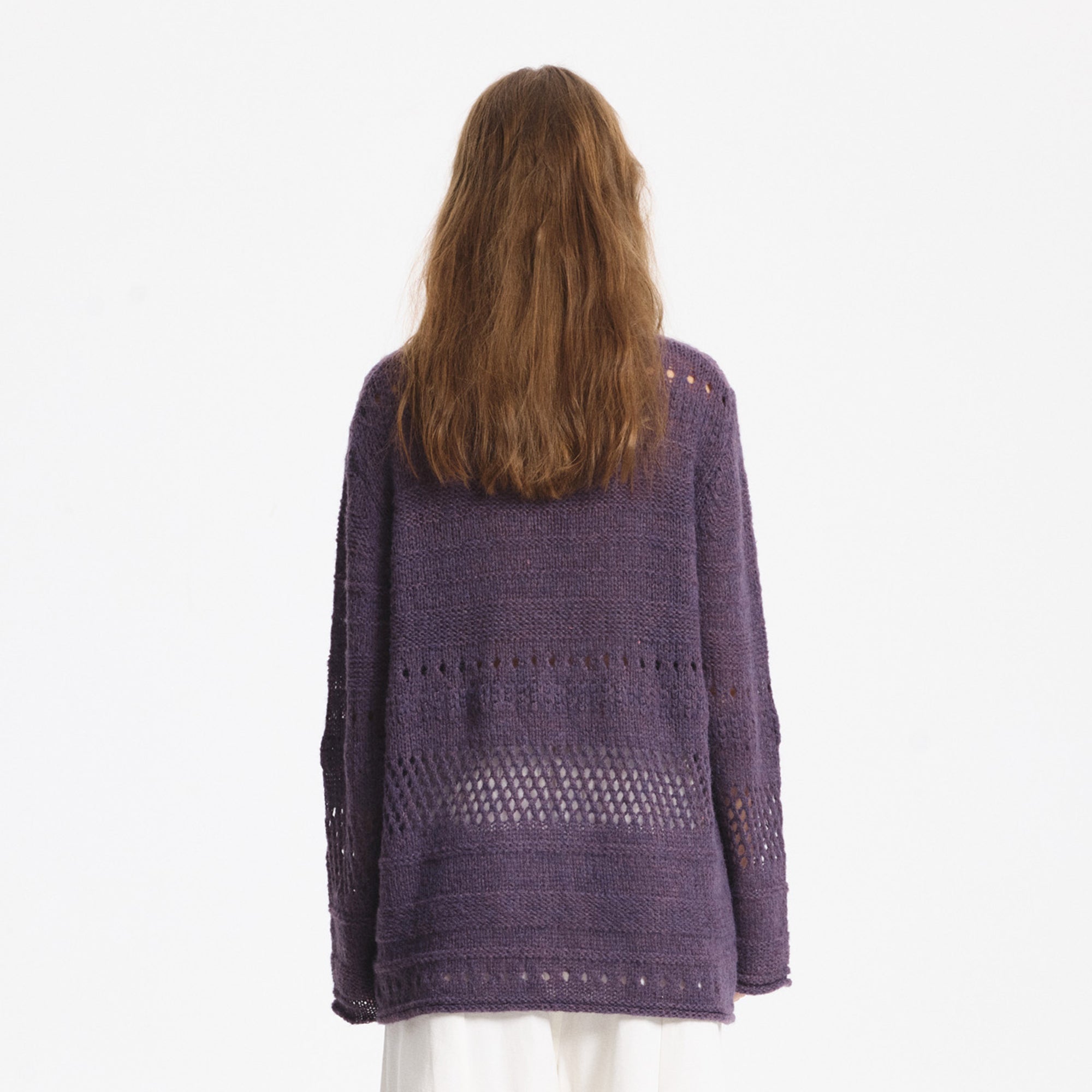LEONSENSE Mohair-Blend Open-Knit Oversized Sweater