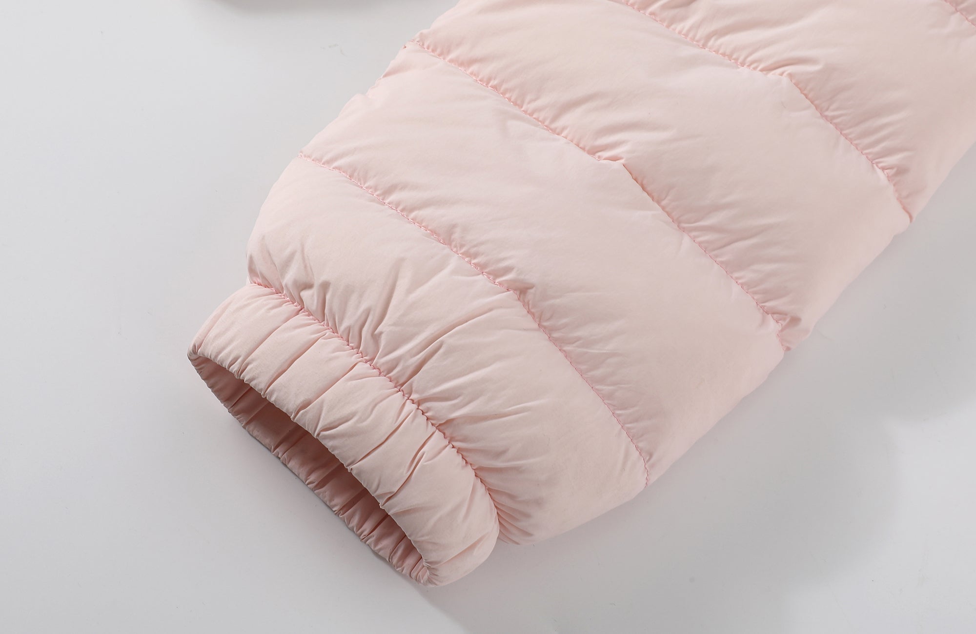 DONSMOKE Plaid Trim Hooded Down Puffer