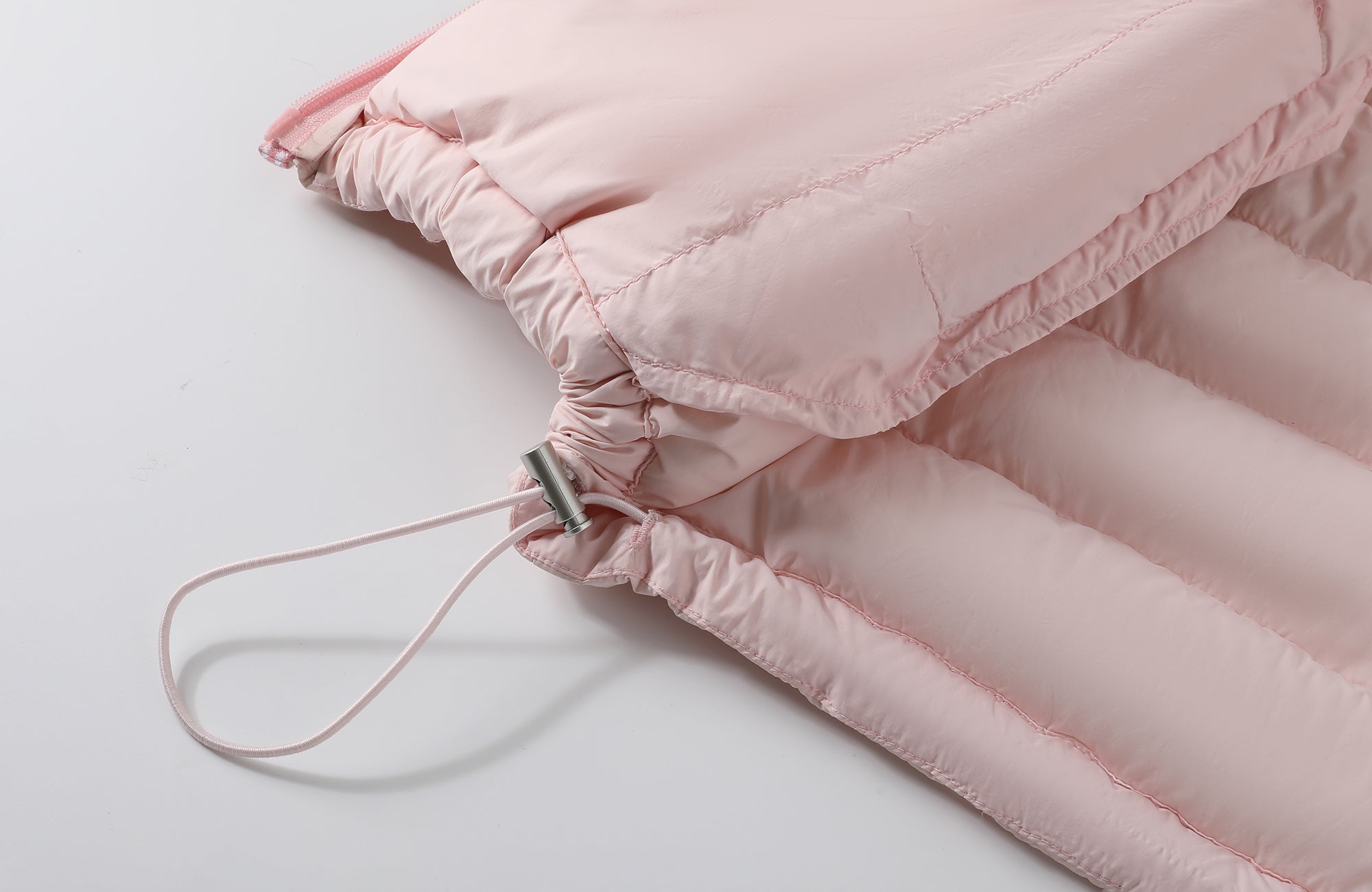 DONSMOKE Plaid Trim Hooded Down Puffer