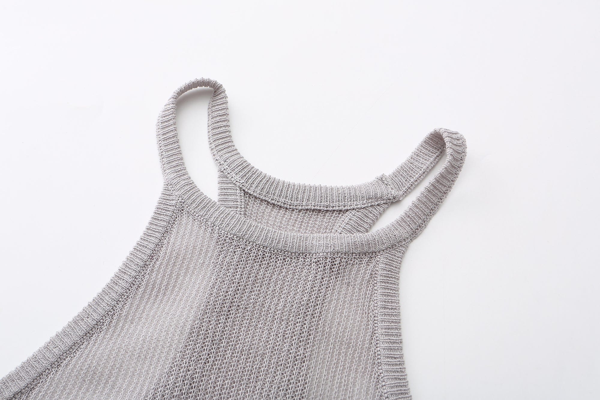 NEVER OFFEND L ANGEL Slogan Full-Print Mesh Halter Dress