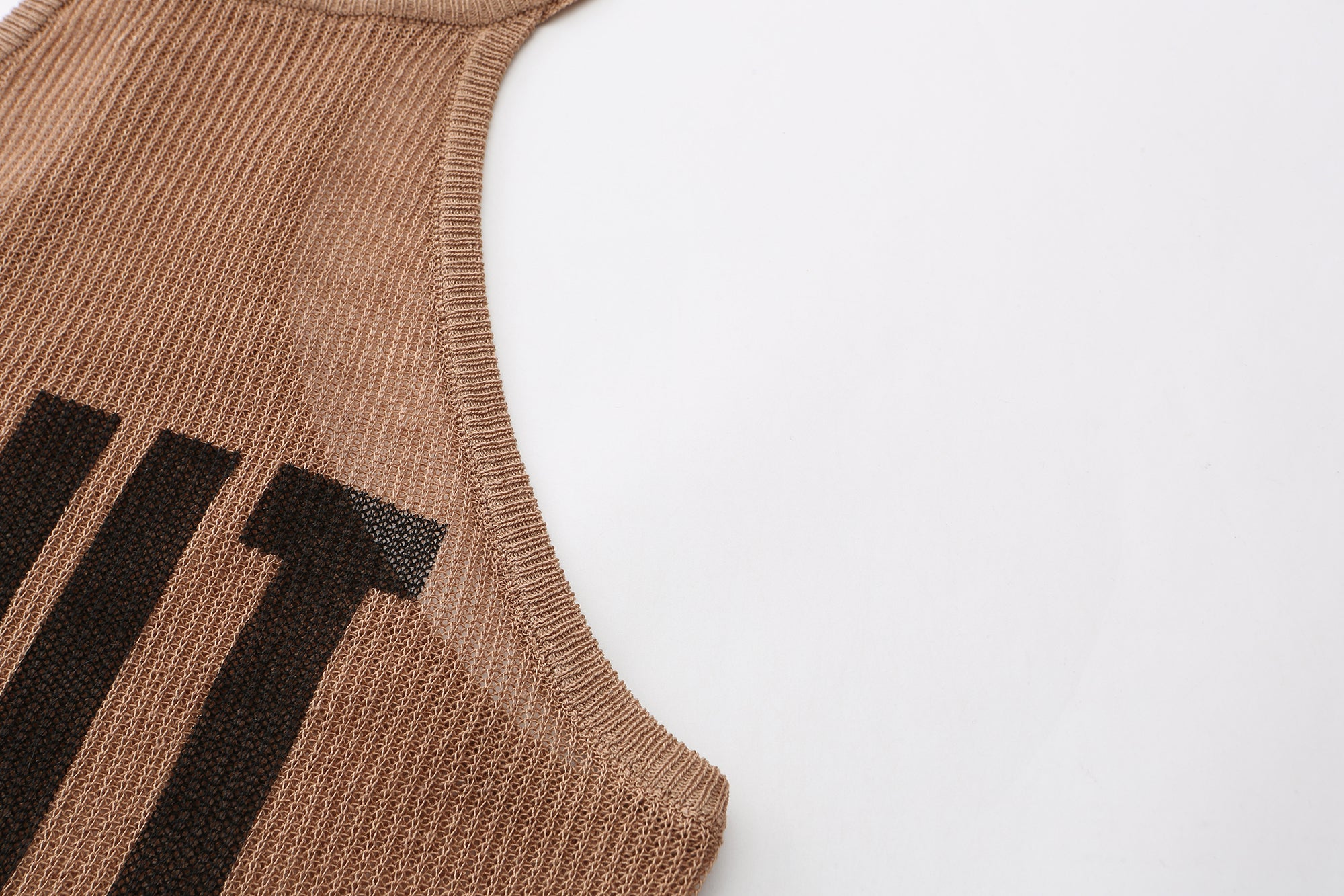 NEVER OFFEND L ANGEL Slogan Full-Print Mesh Halter Dress