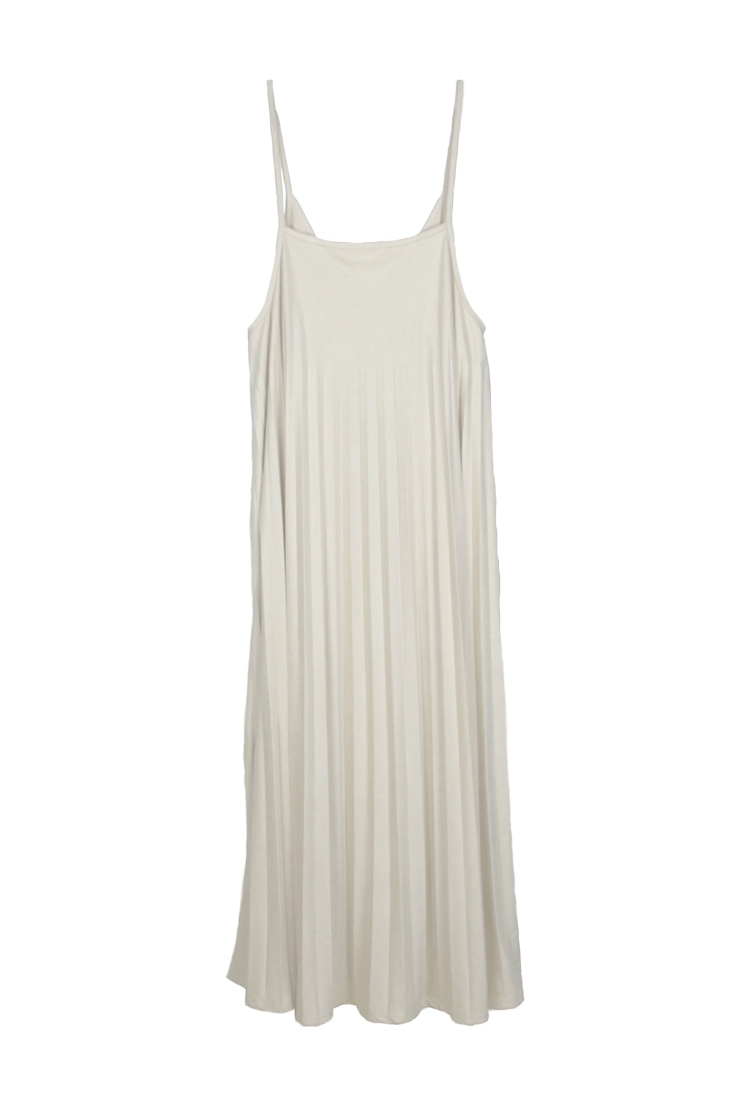 CAIRA Pleated Suede Cami Midi Dress