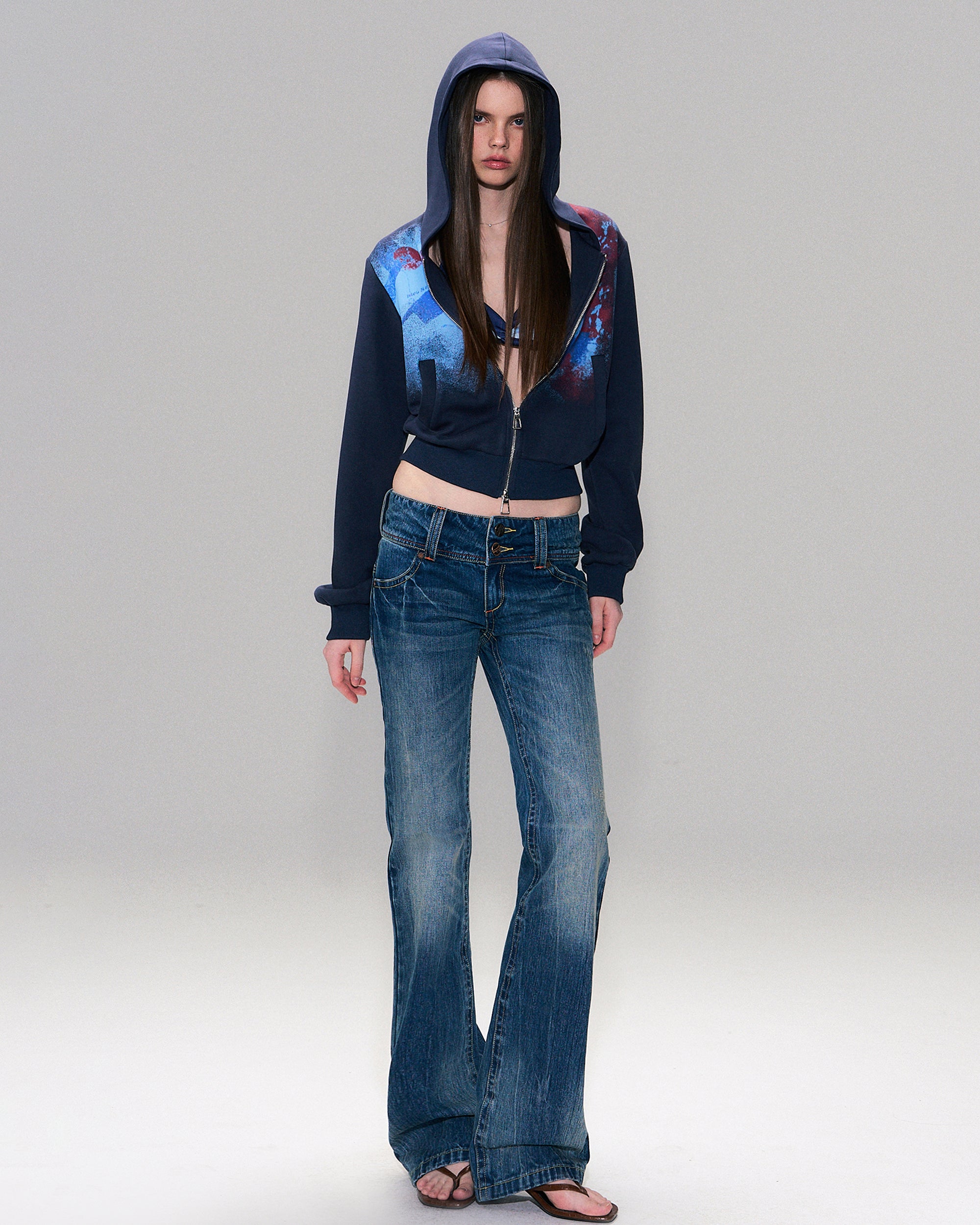 THE NEVERMORE Full-Print Adjustable Triangle Bralette