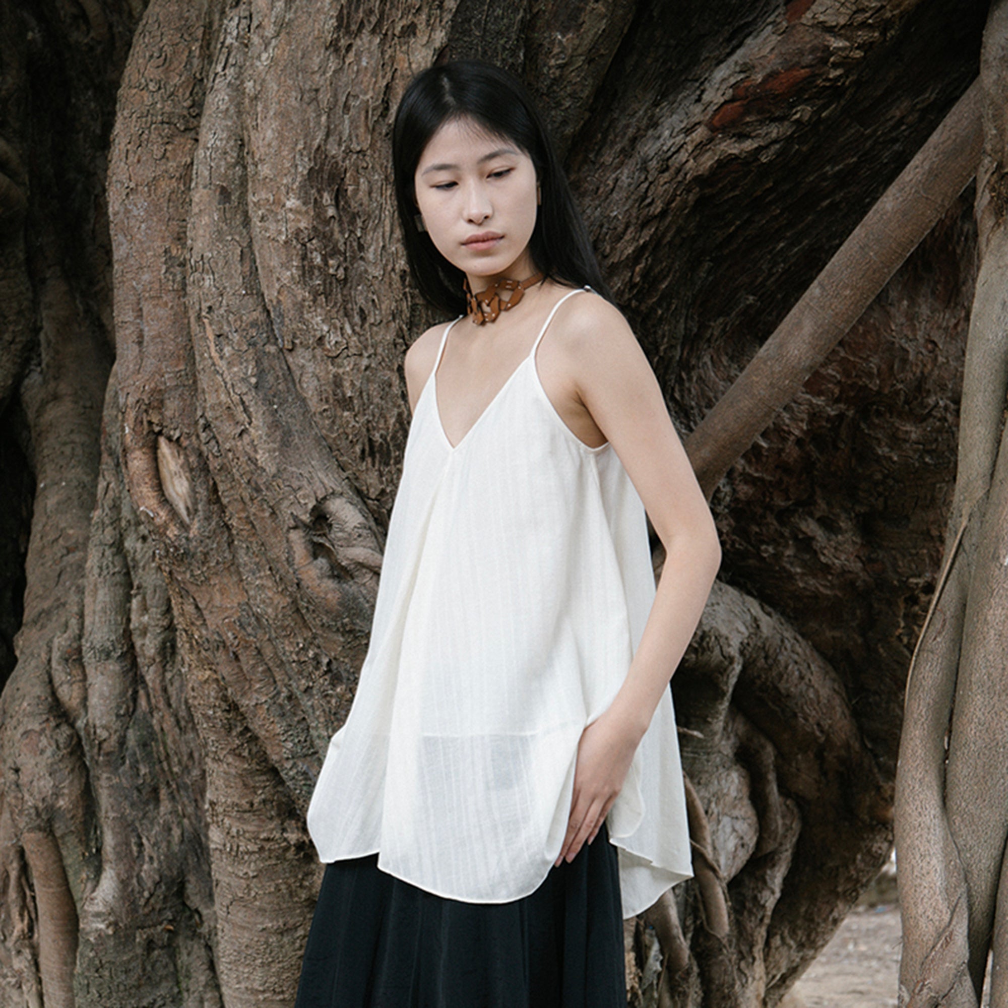 CAIRA Draped Panel Cami Top