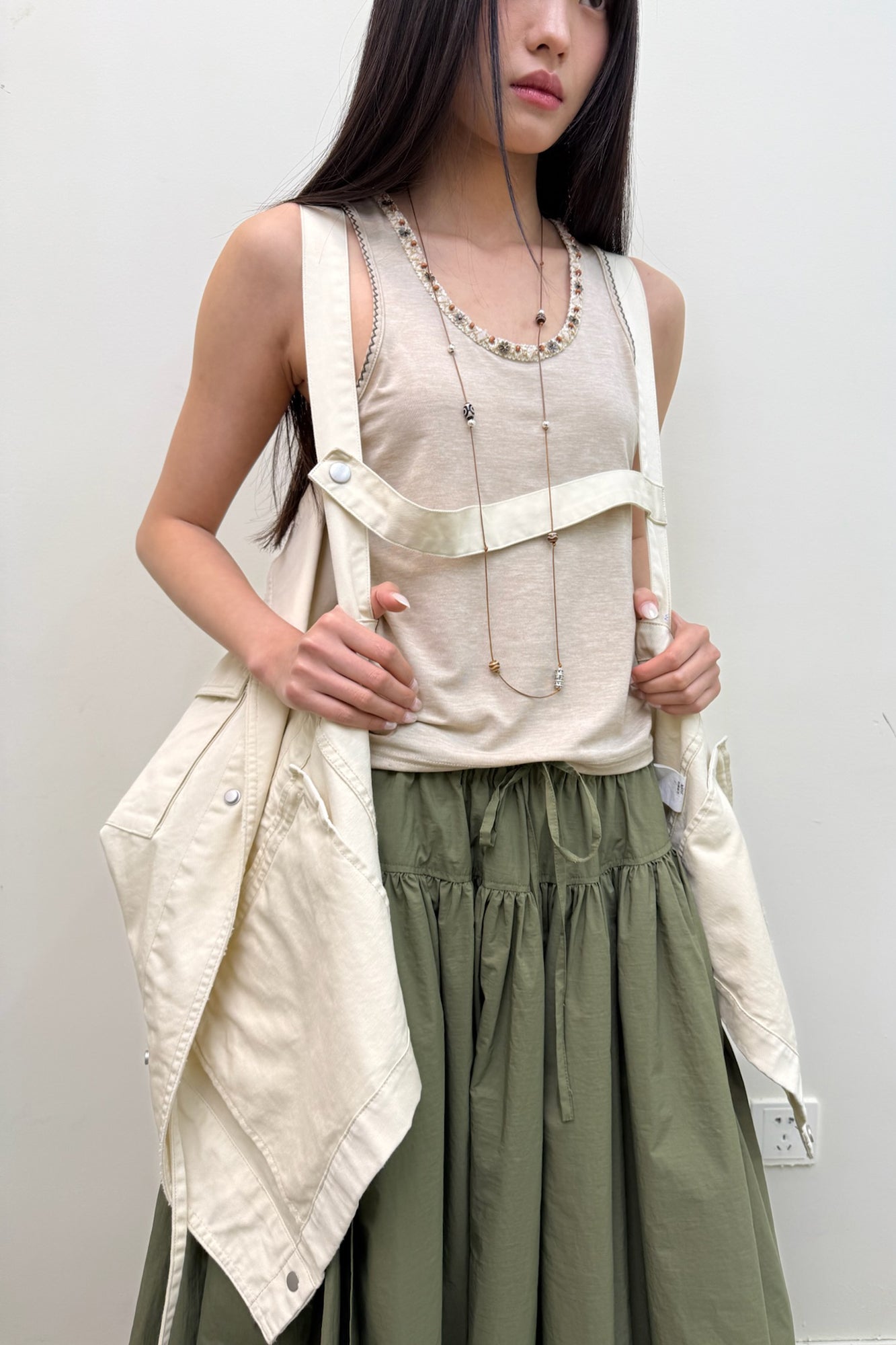 NEVERSEEZ Drawstring-Waist Utility Jacket